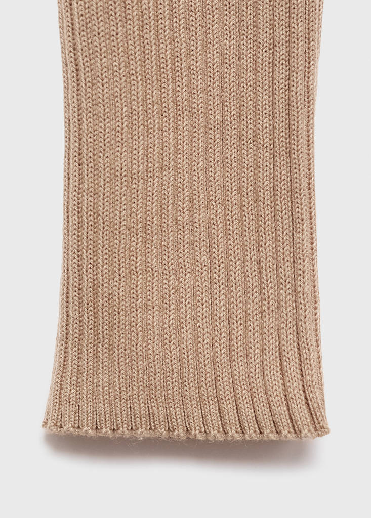 V-neck ribbed knit sweater — Light/Pastel Grey