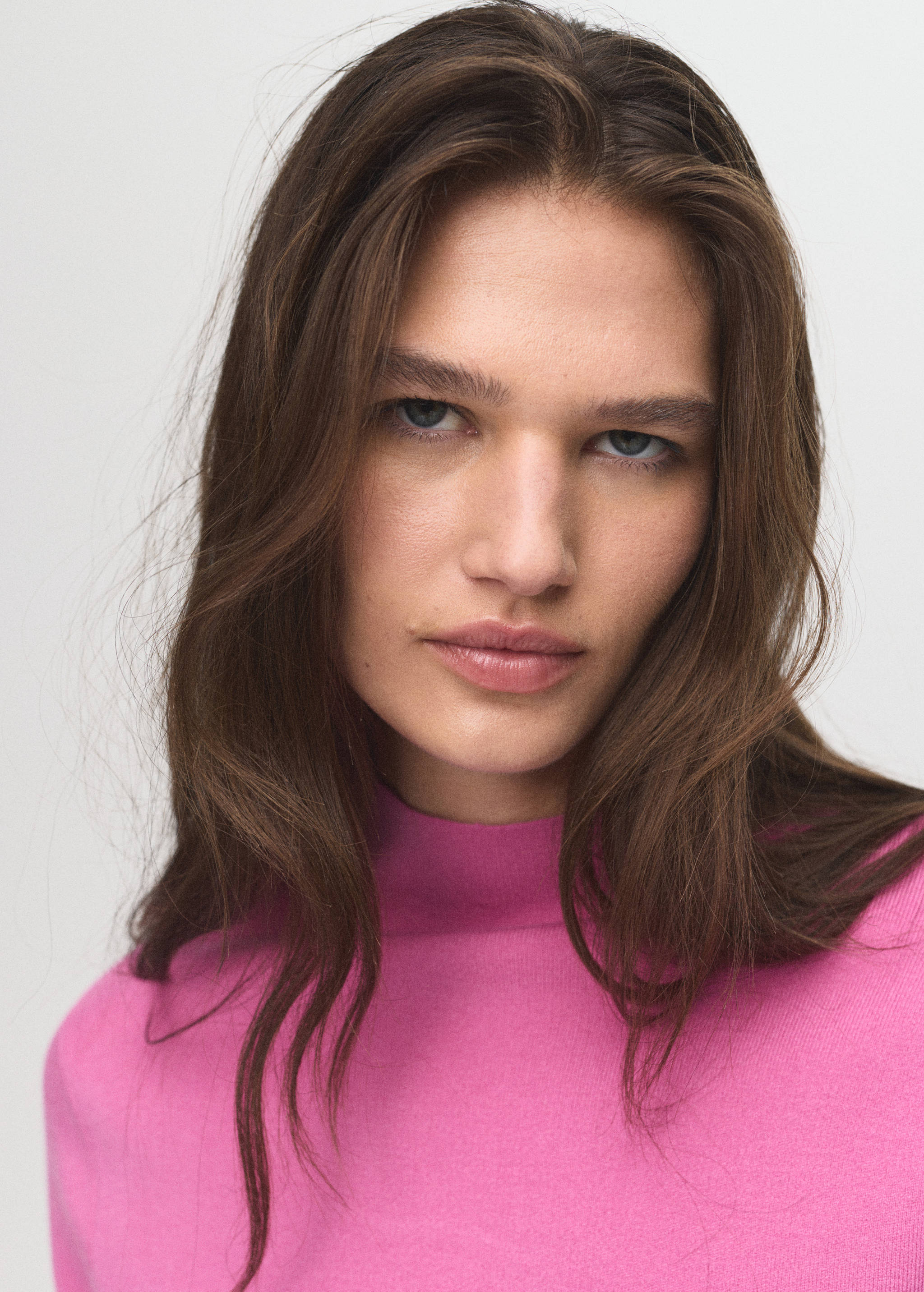 Knitted sweater with perkins neck - Details of the article 1