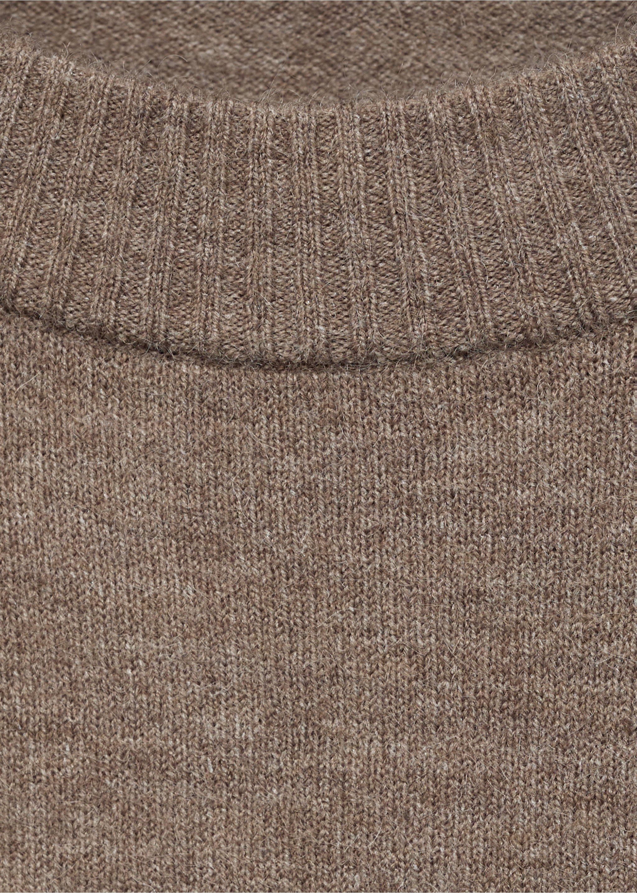 Pull oversize liseré côtelé - Détail de l'article 8, Marron moyen. Ref: 17005812-00.