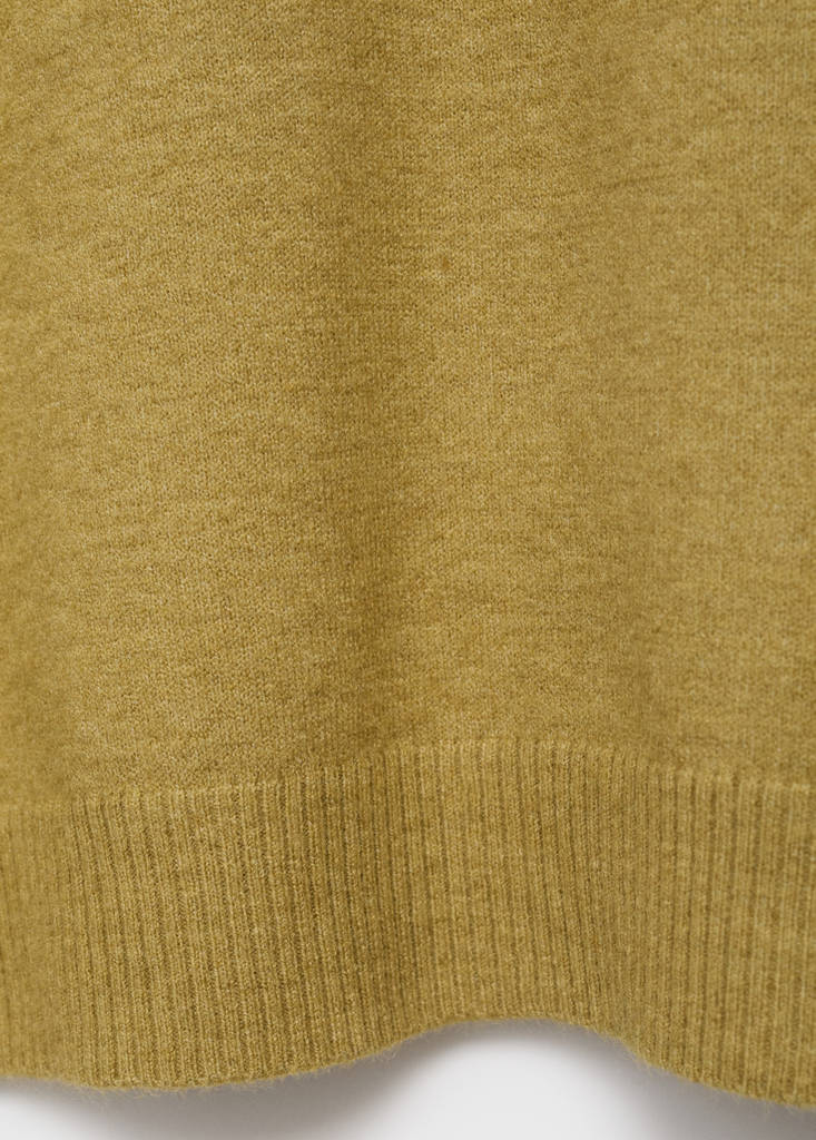 Oversized sweater with ribbed trim — Green