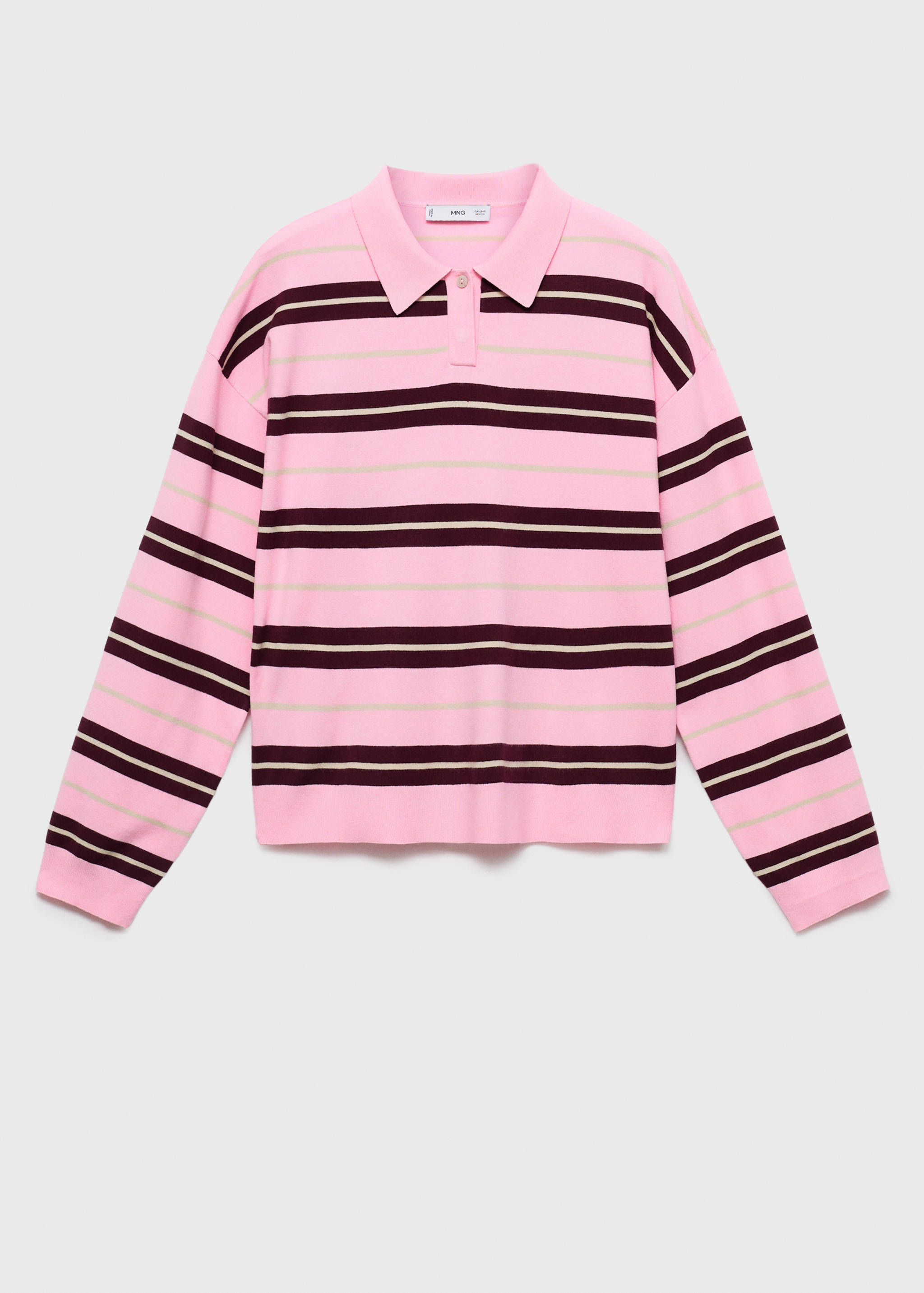 Striped polo-neck sweater - Article without model