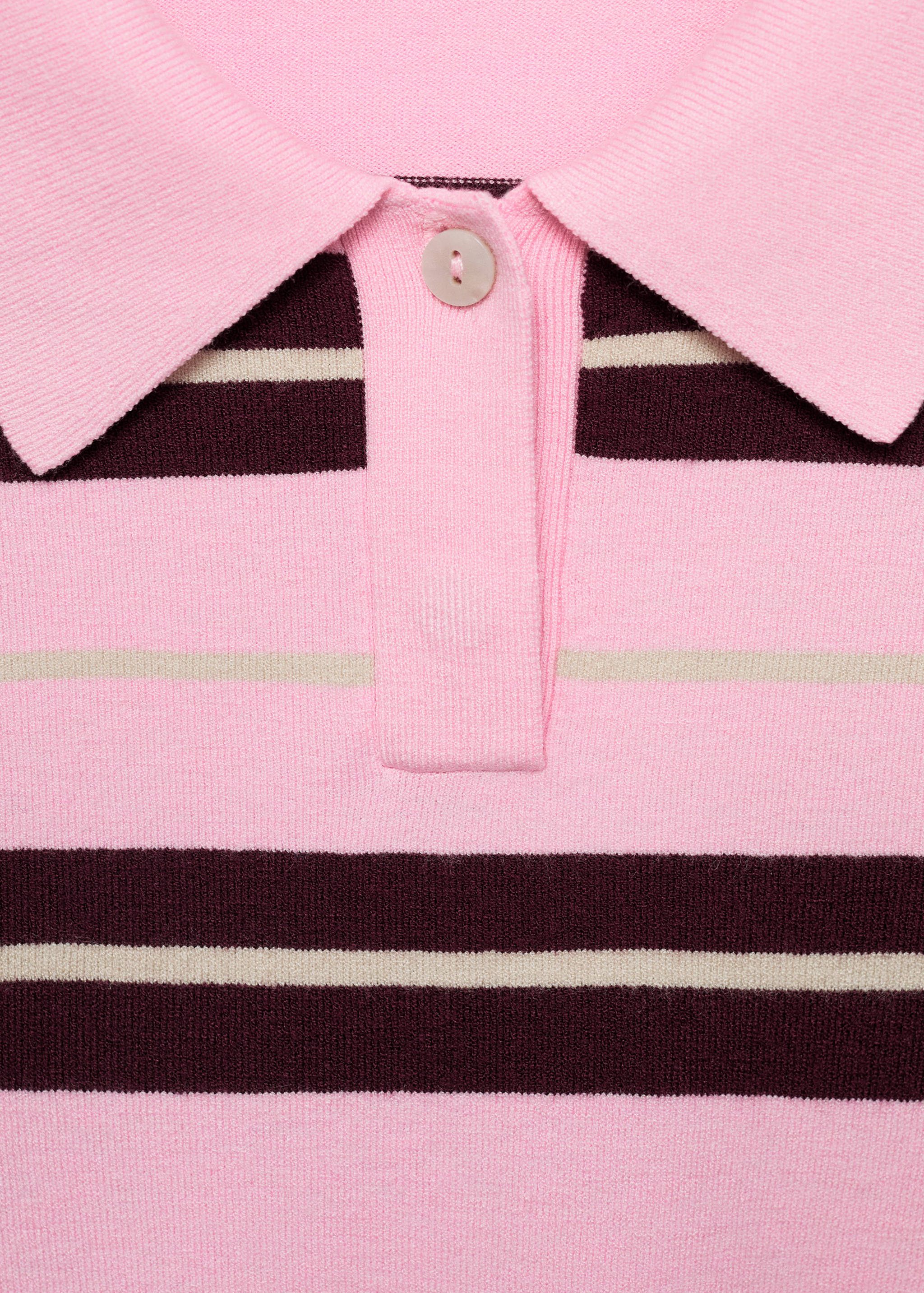 Striped polo-neck sweater - Details of the article 8