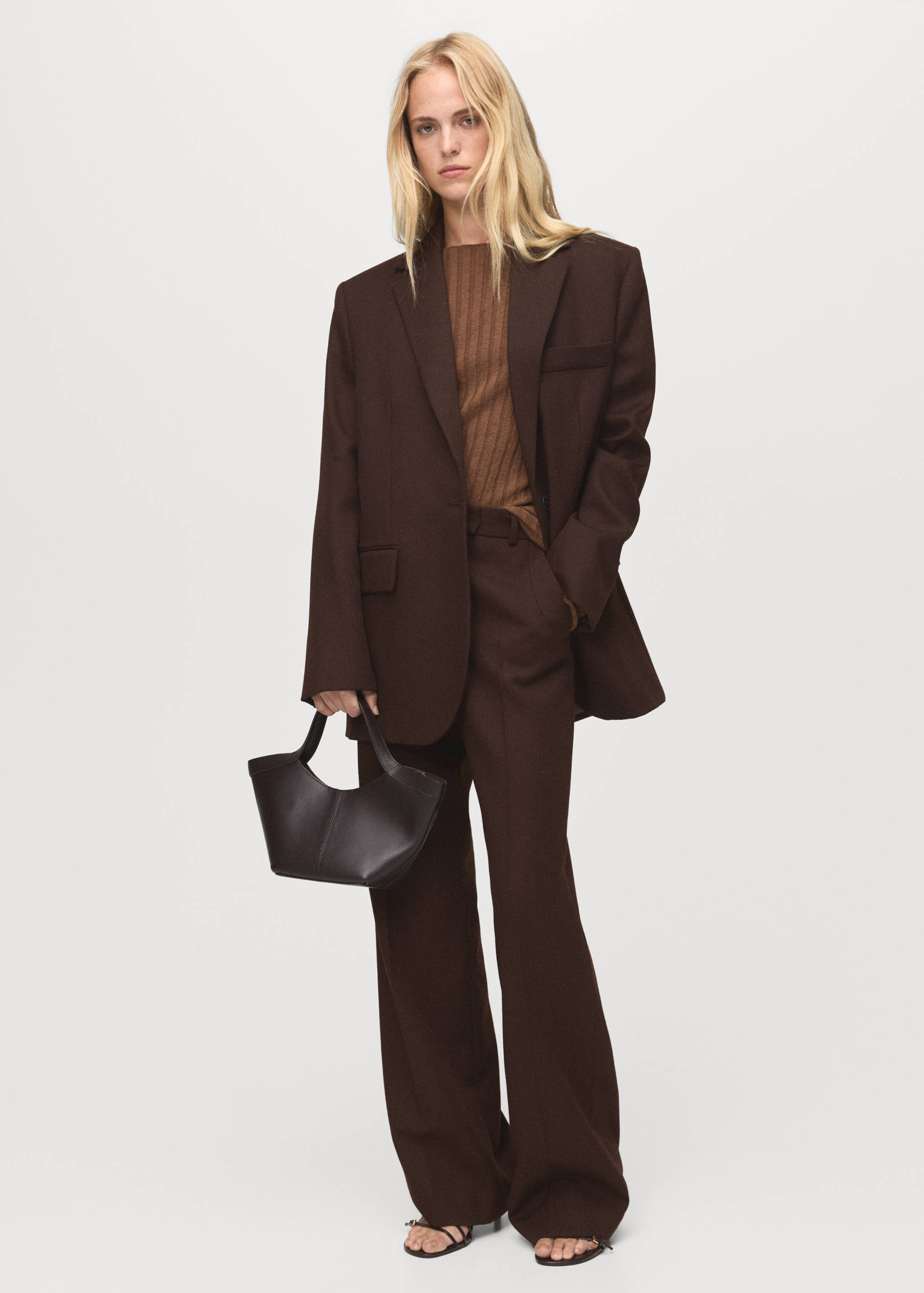 Boat neck ribbed sweater - General plane