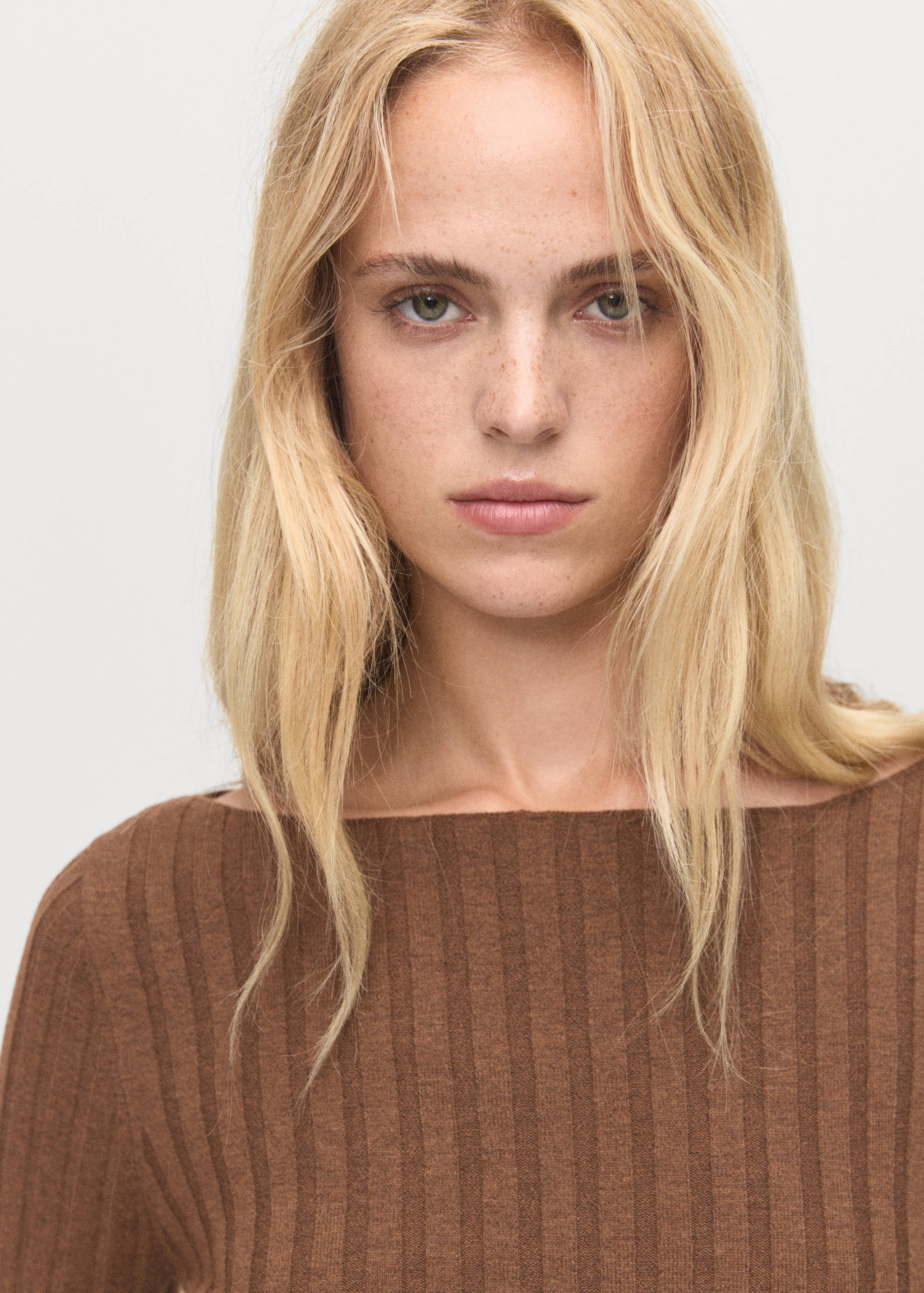 Boat neck ribbed sweater - Details of the article 2