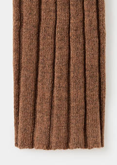Boat neck ribbed sweater — Chocolate 10