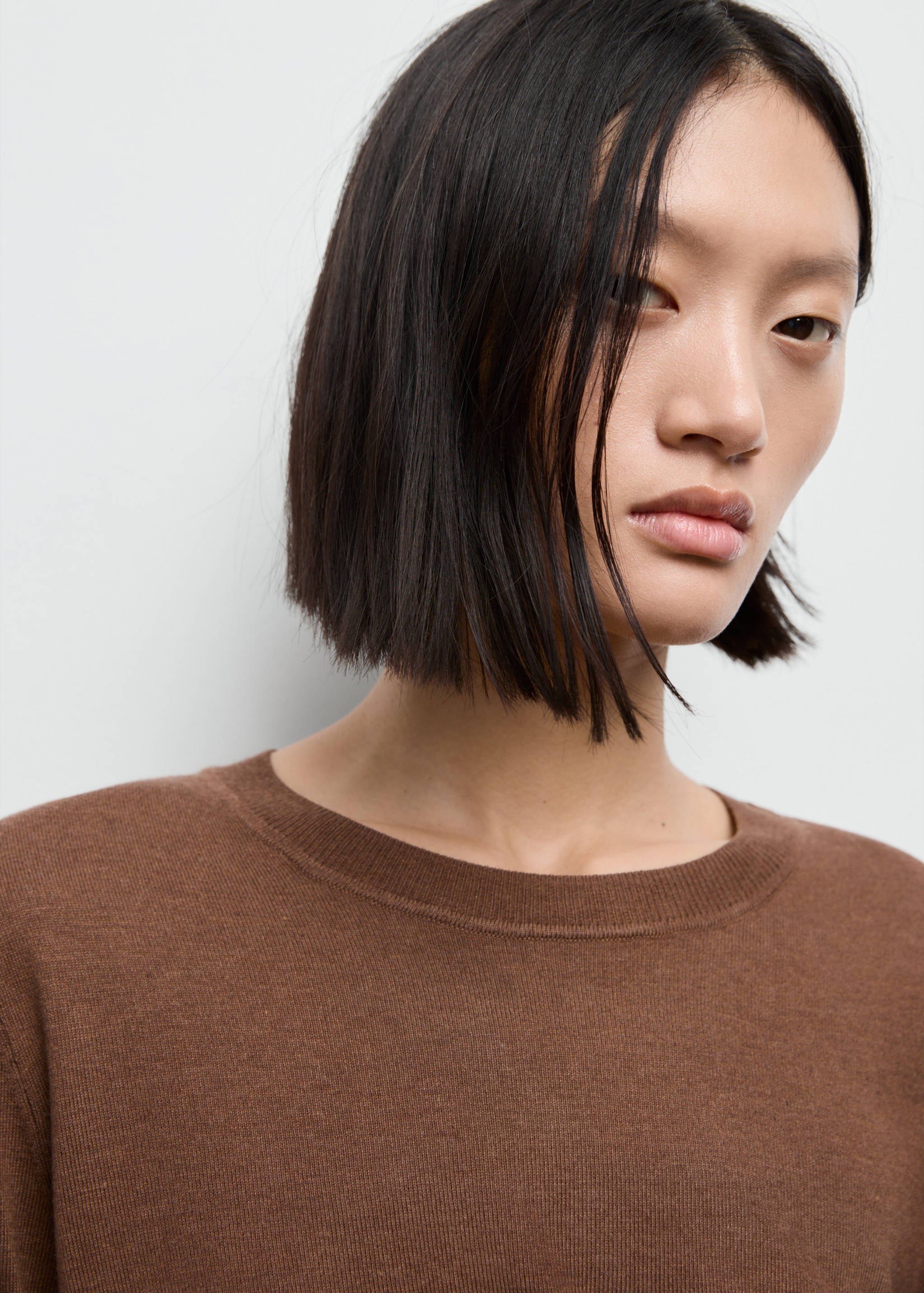 Fine-knit crew-neck sweater - Details of the article 1