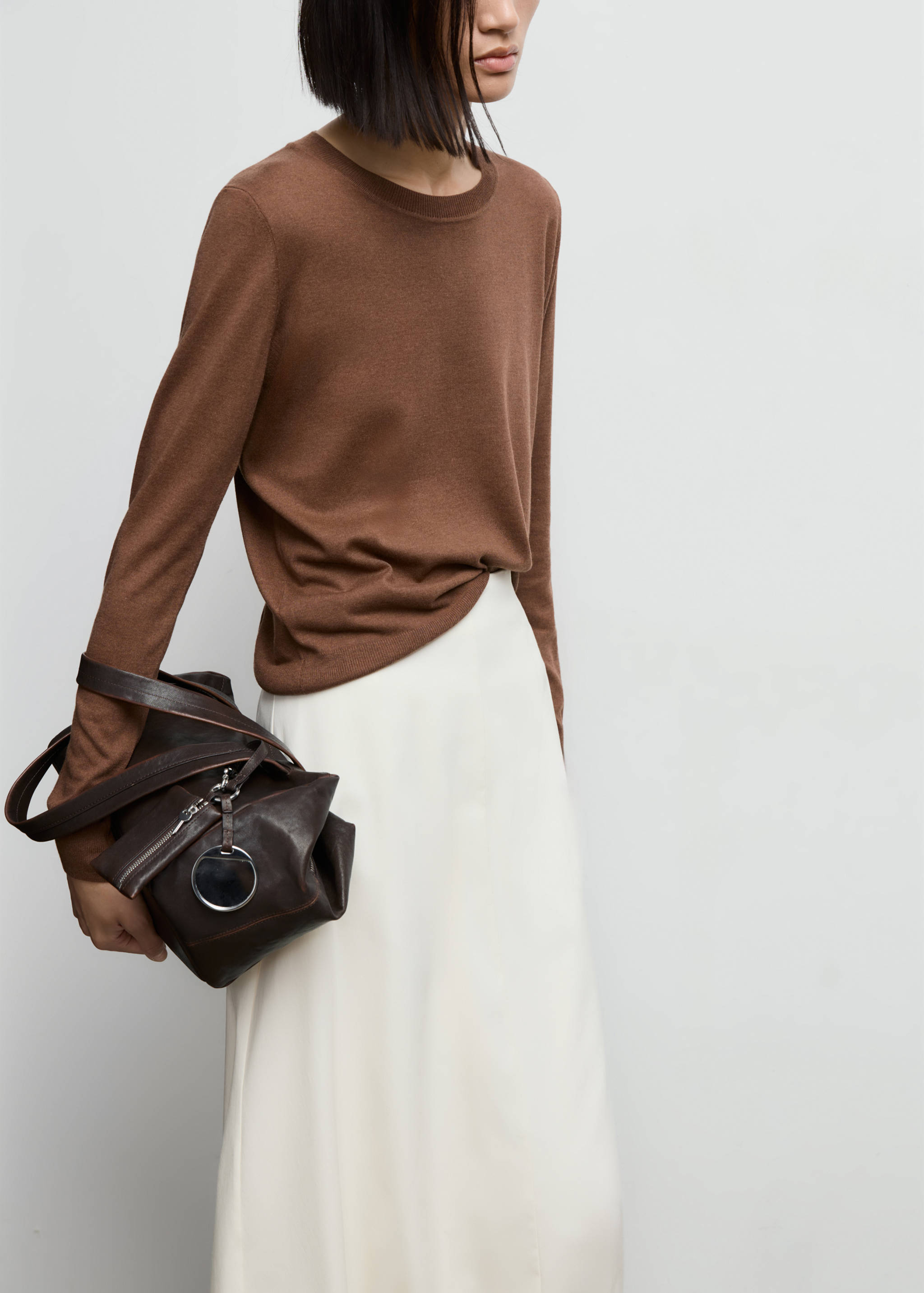 Fine-knit crew-neck sweater - Details of the article 2