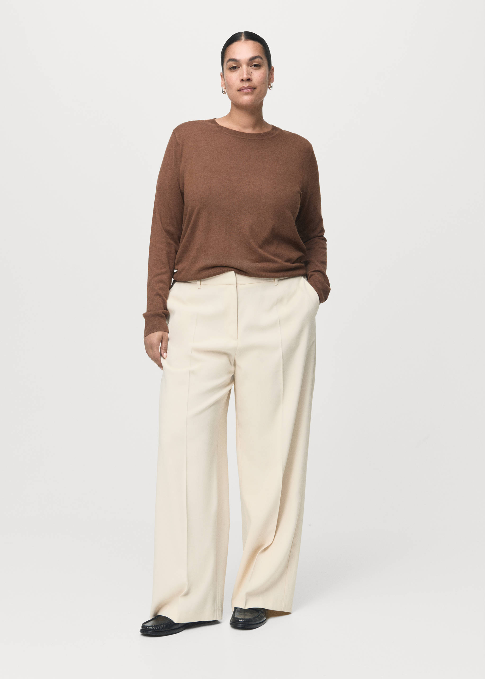 Fine-knit crew-neck sweater - Details of the article 3