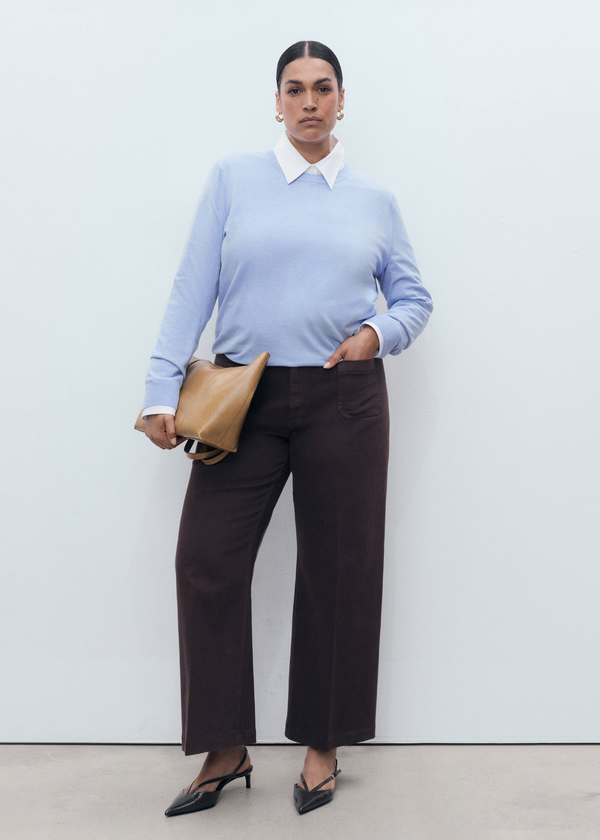 Fine-knit crew-neck sweater - Details of the article 3