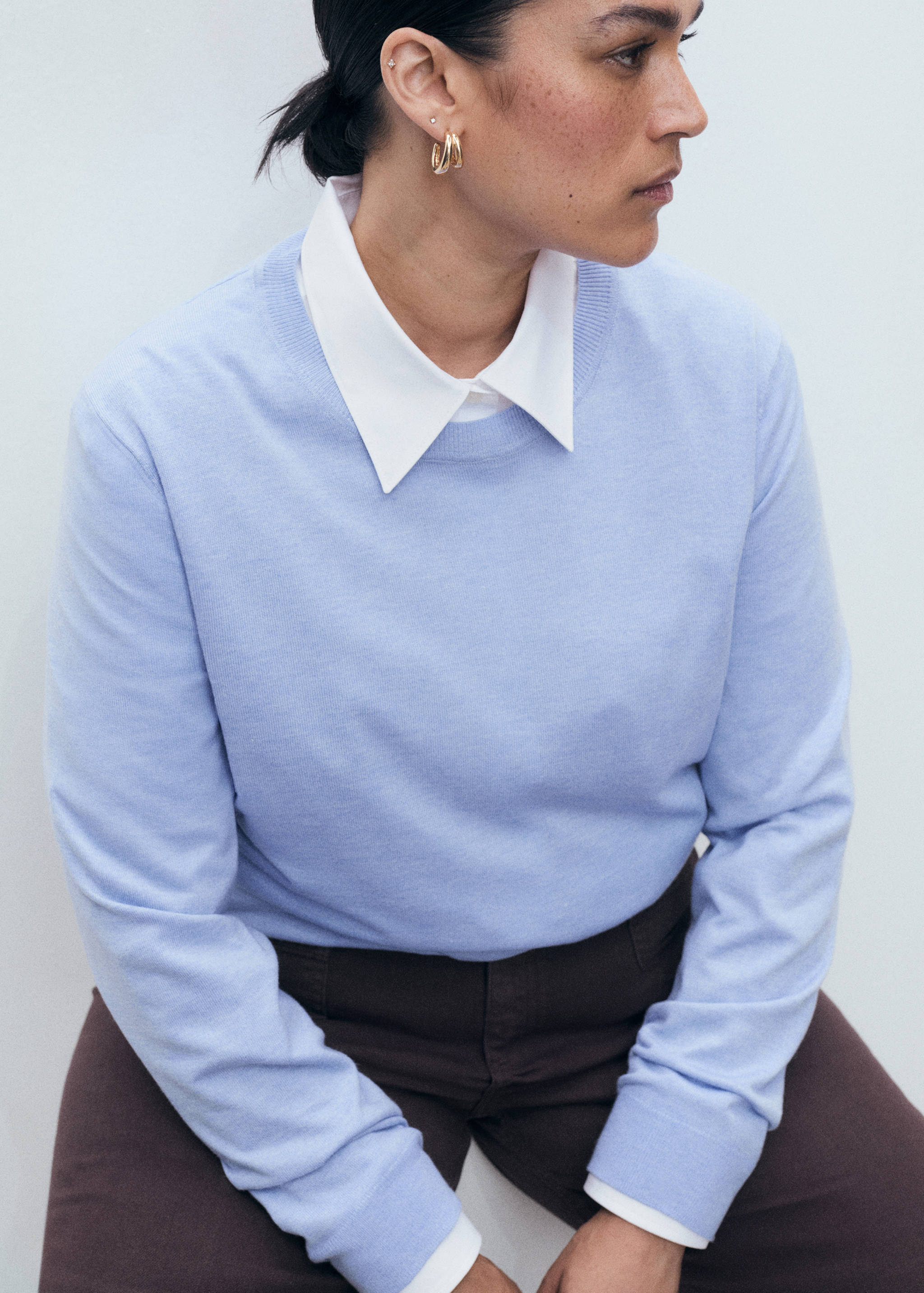 Fine-knit crew-neck sweater - Details of the article 5
