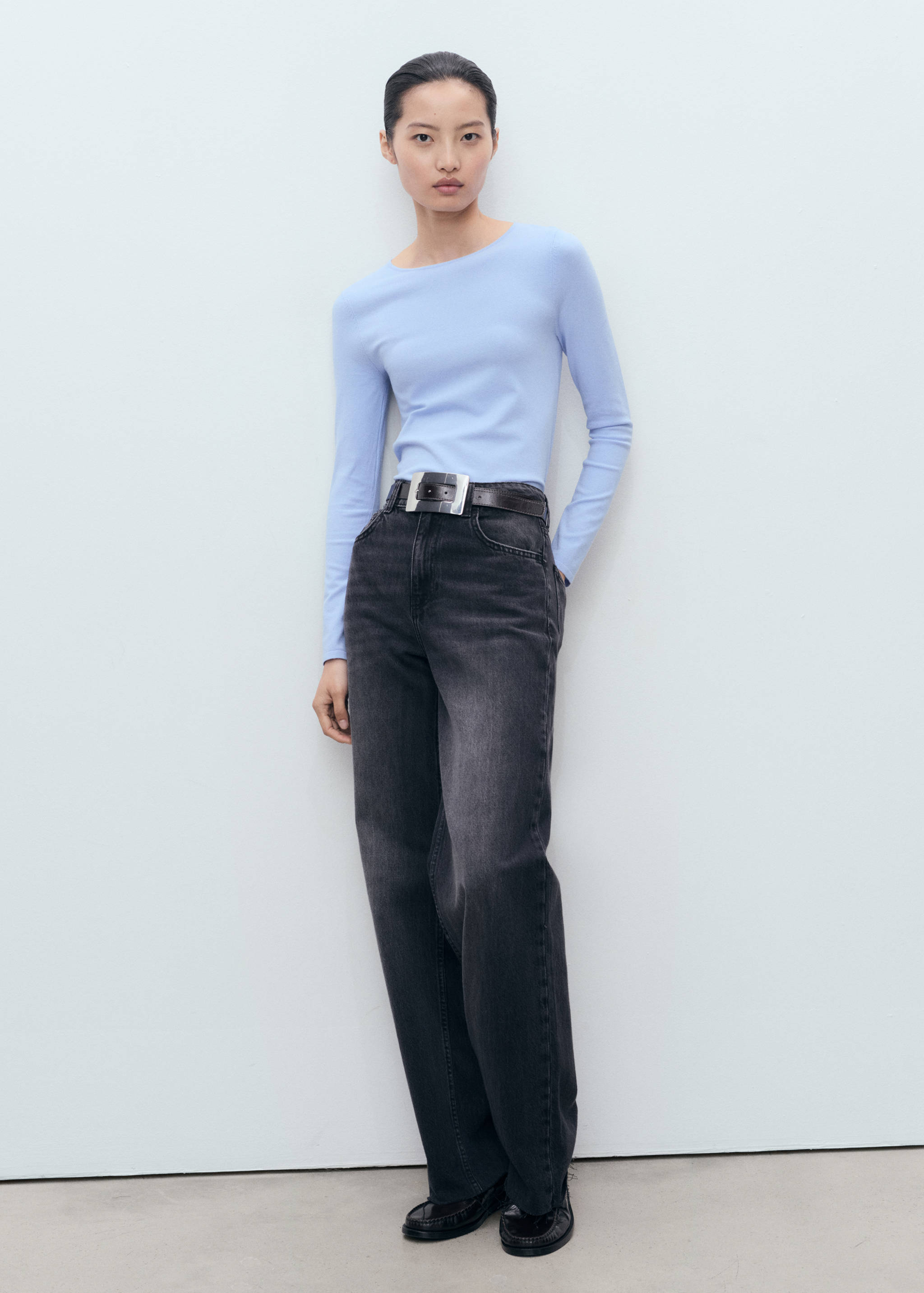 Long-sleeved fine-knit sweater - General plane