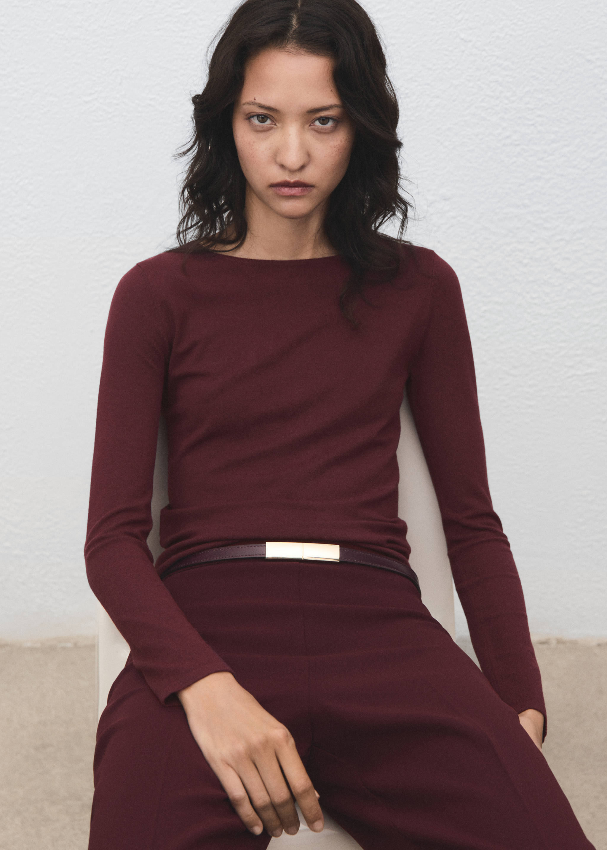 Pull-over maille fine manches longues - Plan moyen