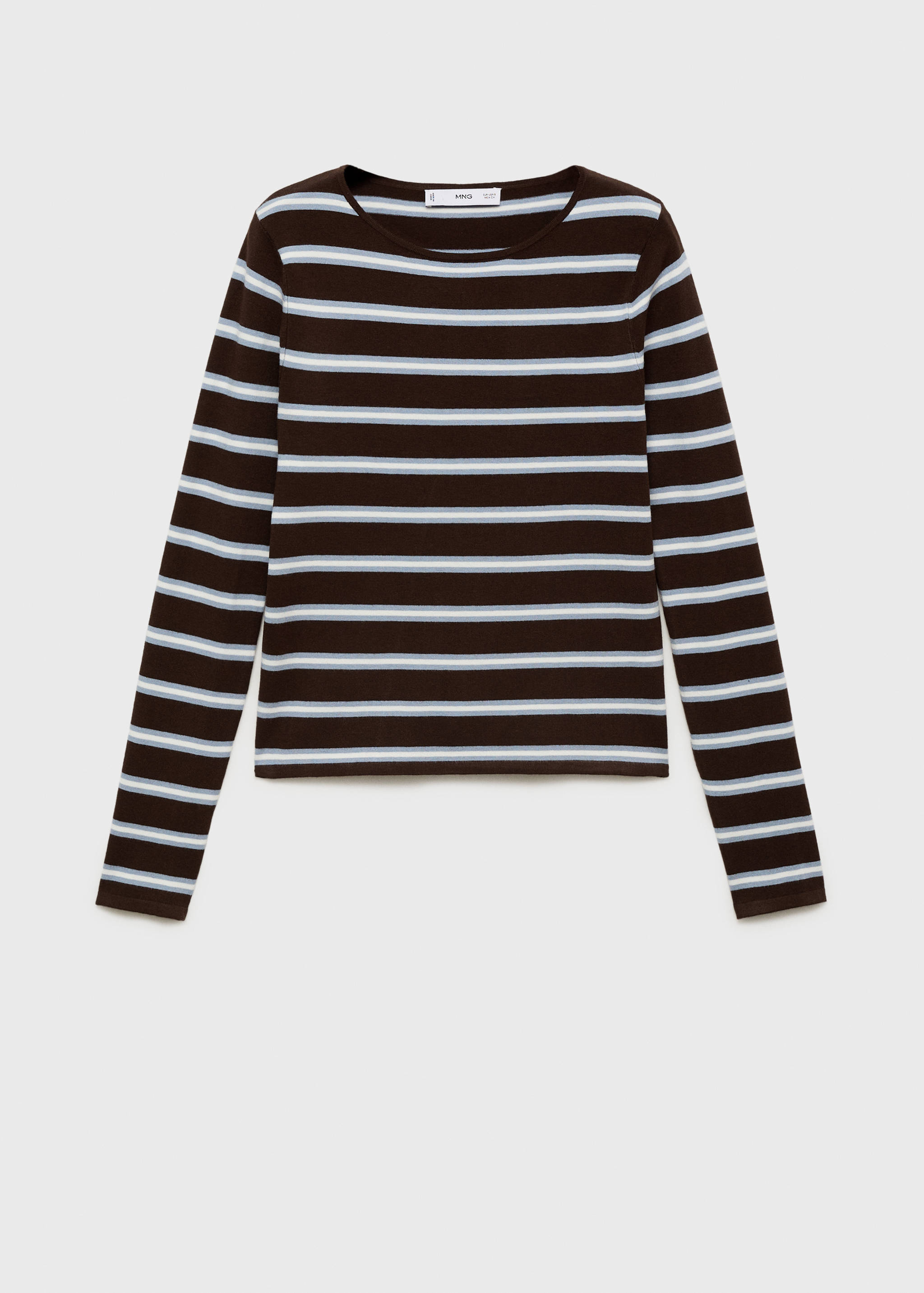 Striped fine knit sweater - Article without model