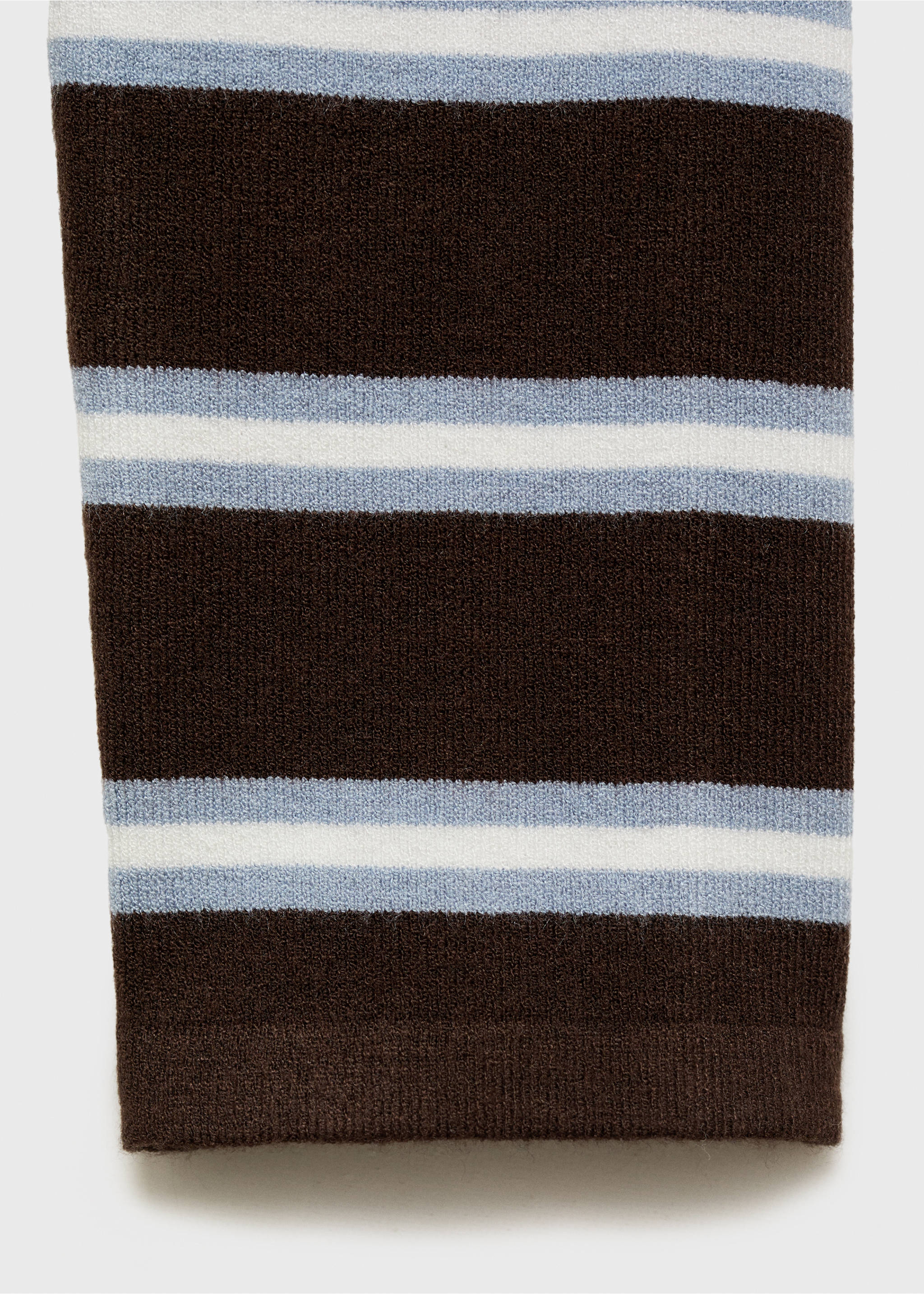 Striped fine knit sweater - Details of the article 0, Chocolate. Ref: 17005820-00.