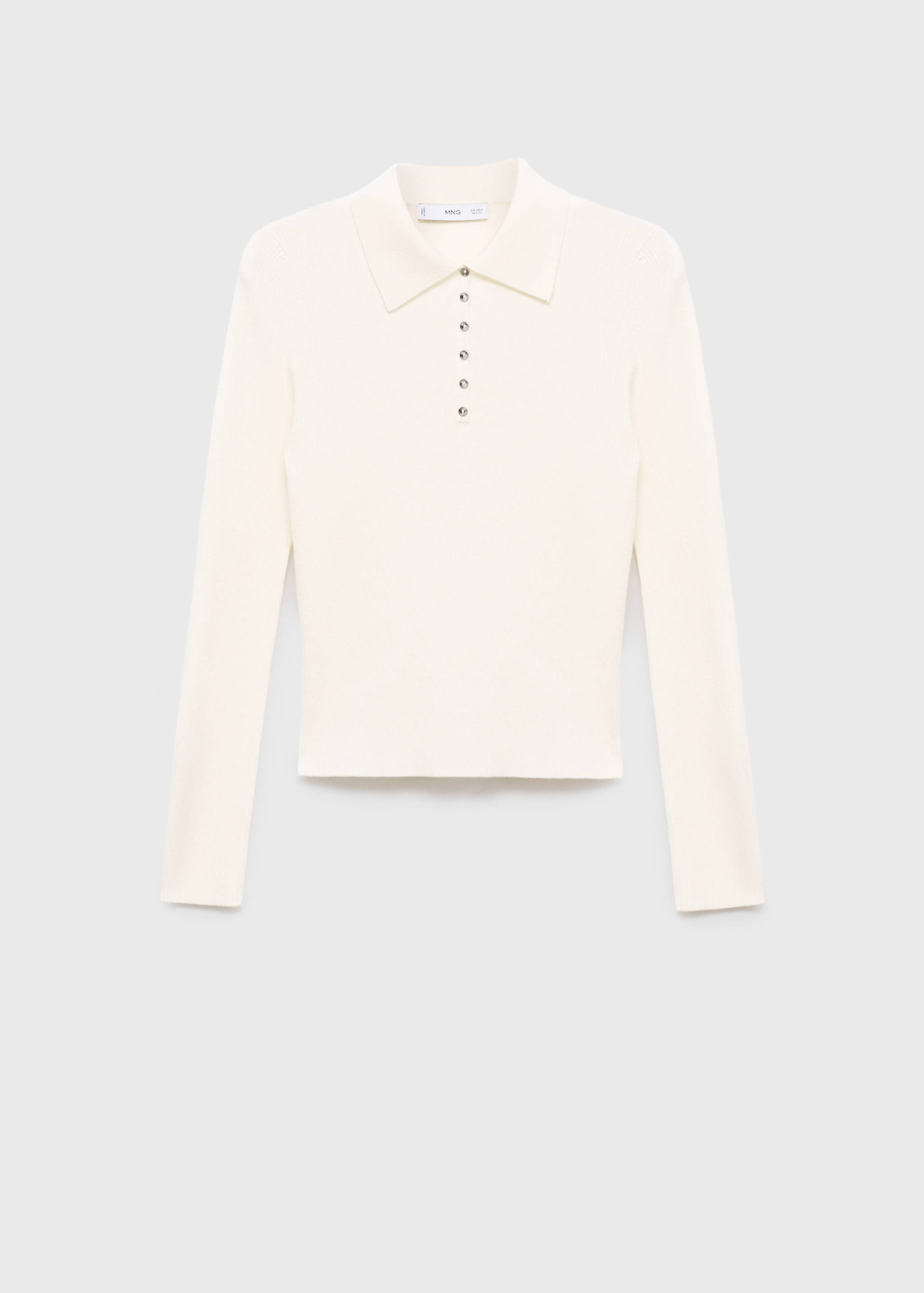 Polo-neck ribbed sweater - Article without model