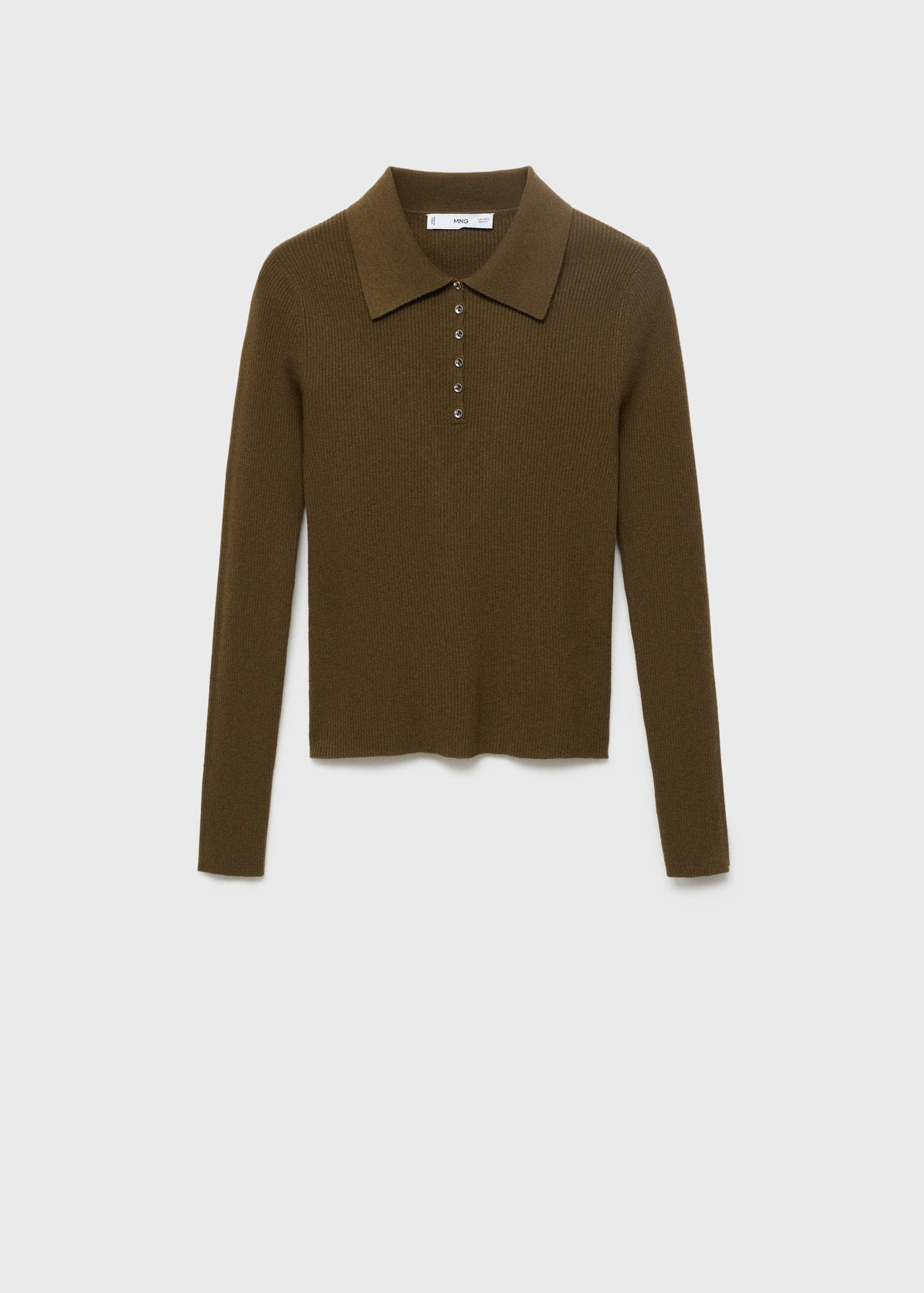 Polo-neck ribbed sweater - Article without model