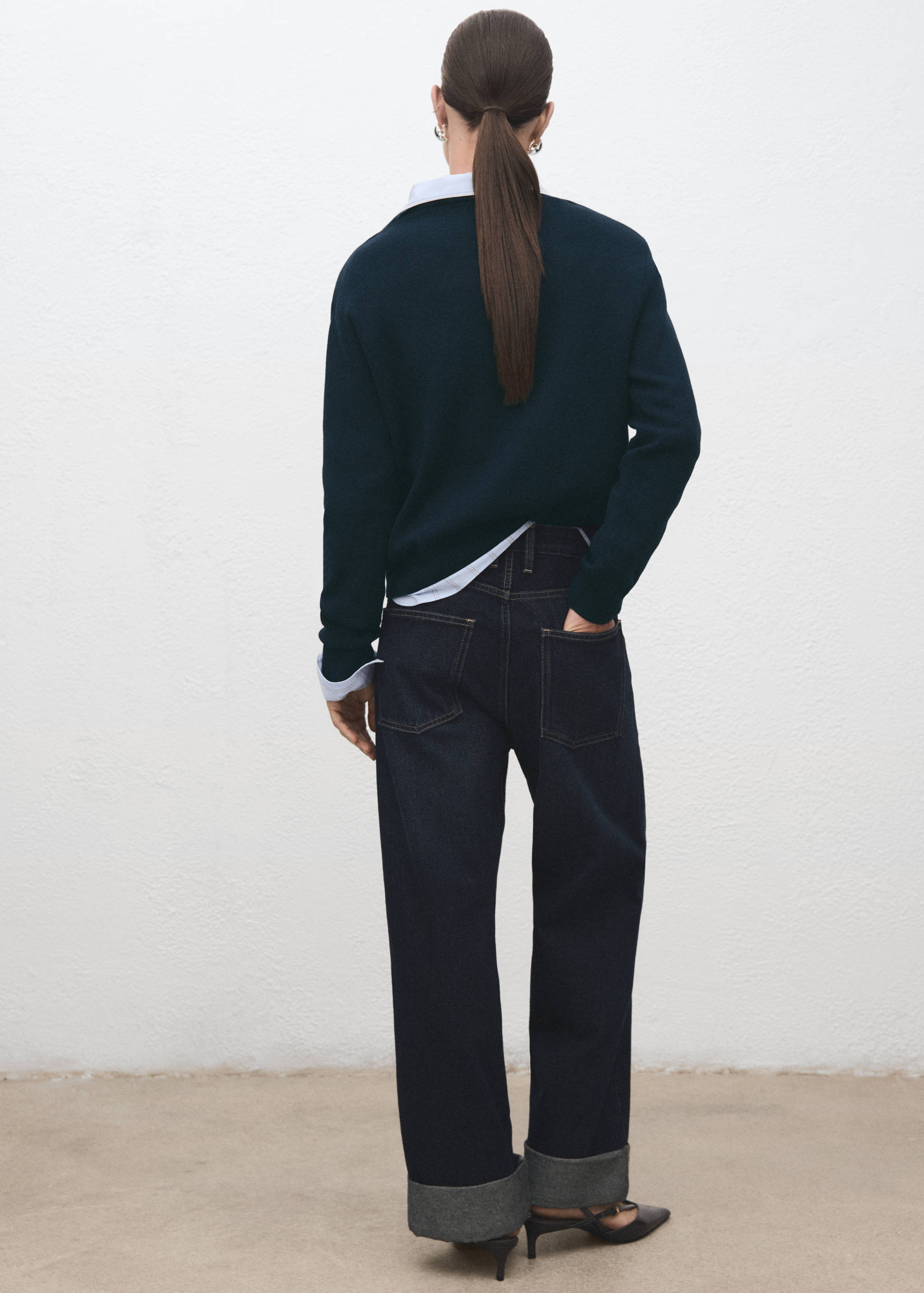 Knitted wool blend sweater - Reverse of the article