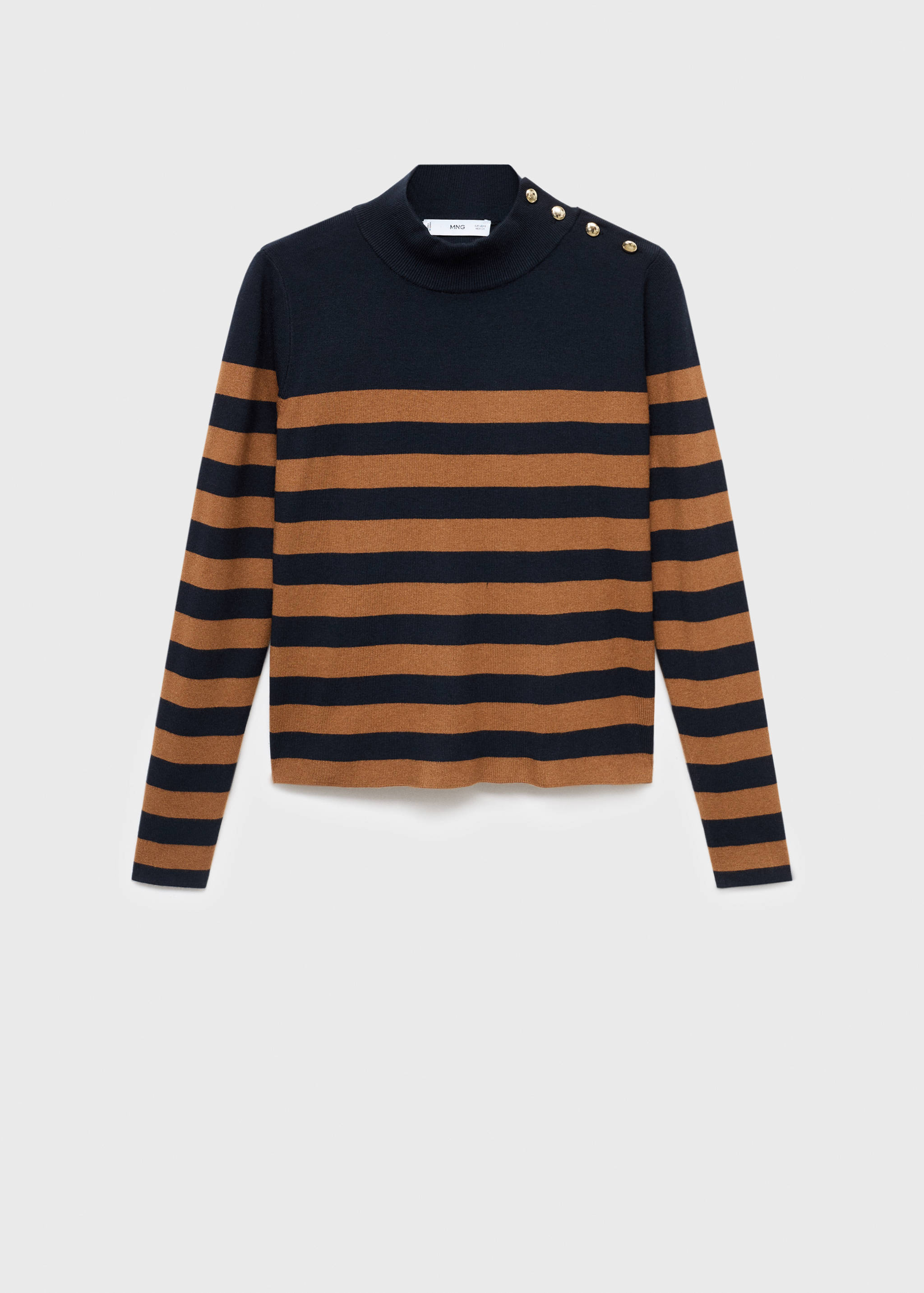 Perkins-neck sweater with button - Article without model