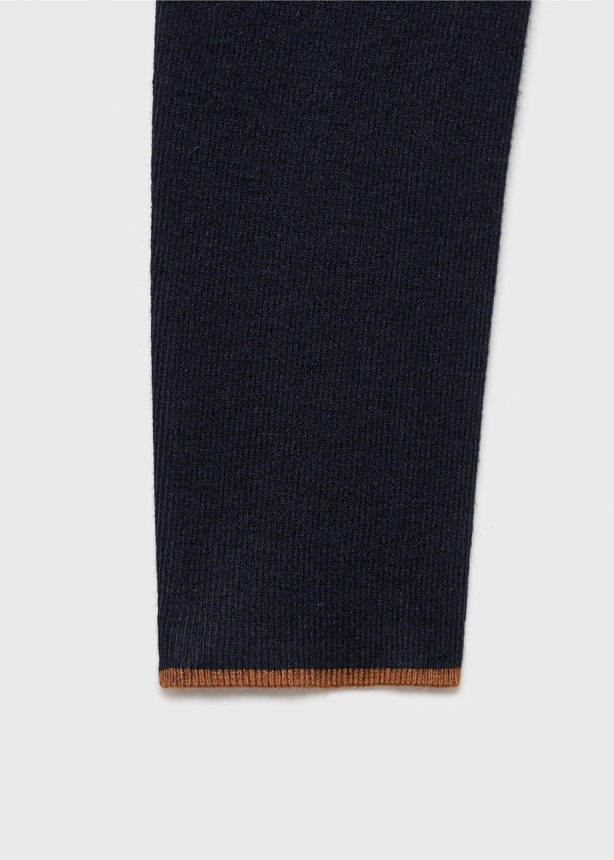 Perkins-neck sweater with button - Details of the article 0, Dark Navy. Ref: 17005824-00.