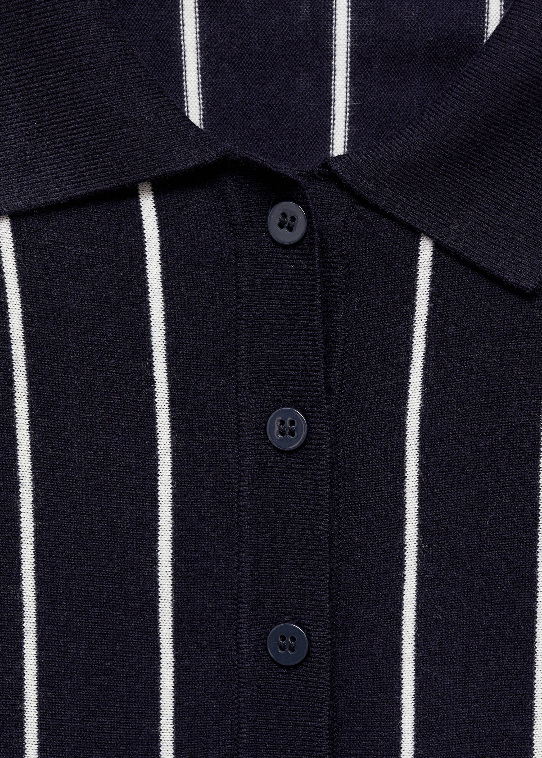 Striped polo-neck sweater - Details of the article 8