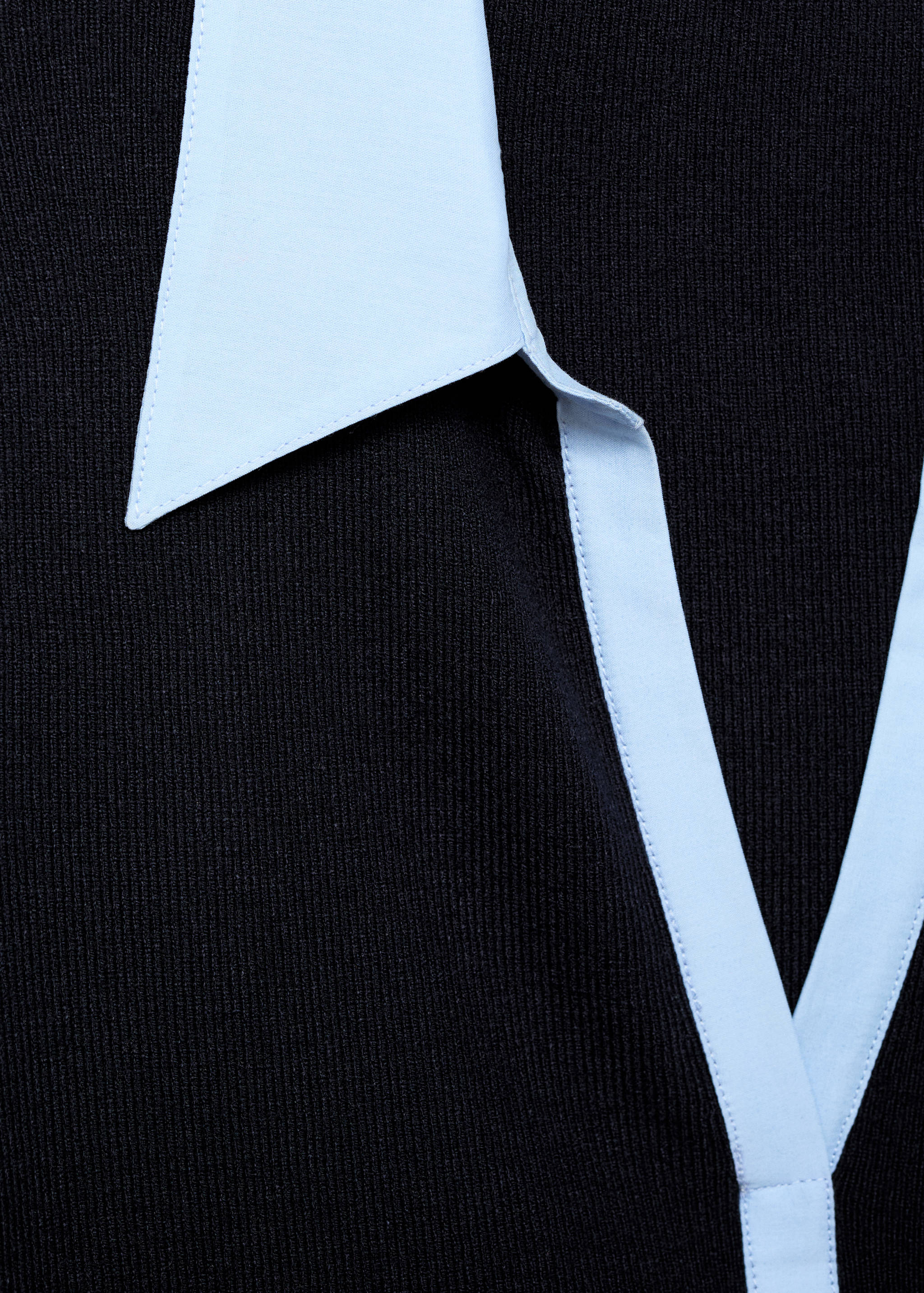 Combined shirt-collar sweater - Details of the article 8