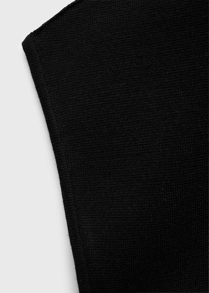 Fine-knit fitted sweater — Black