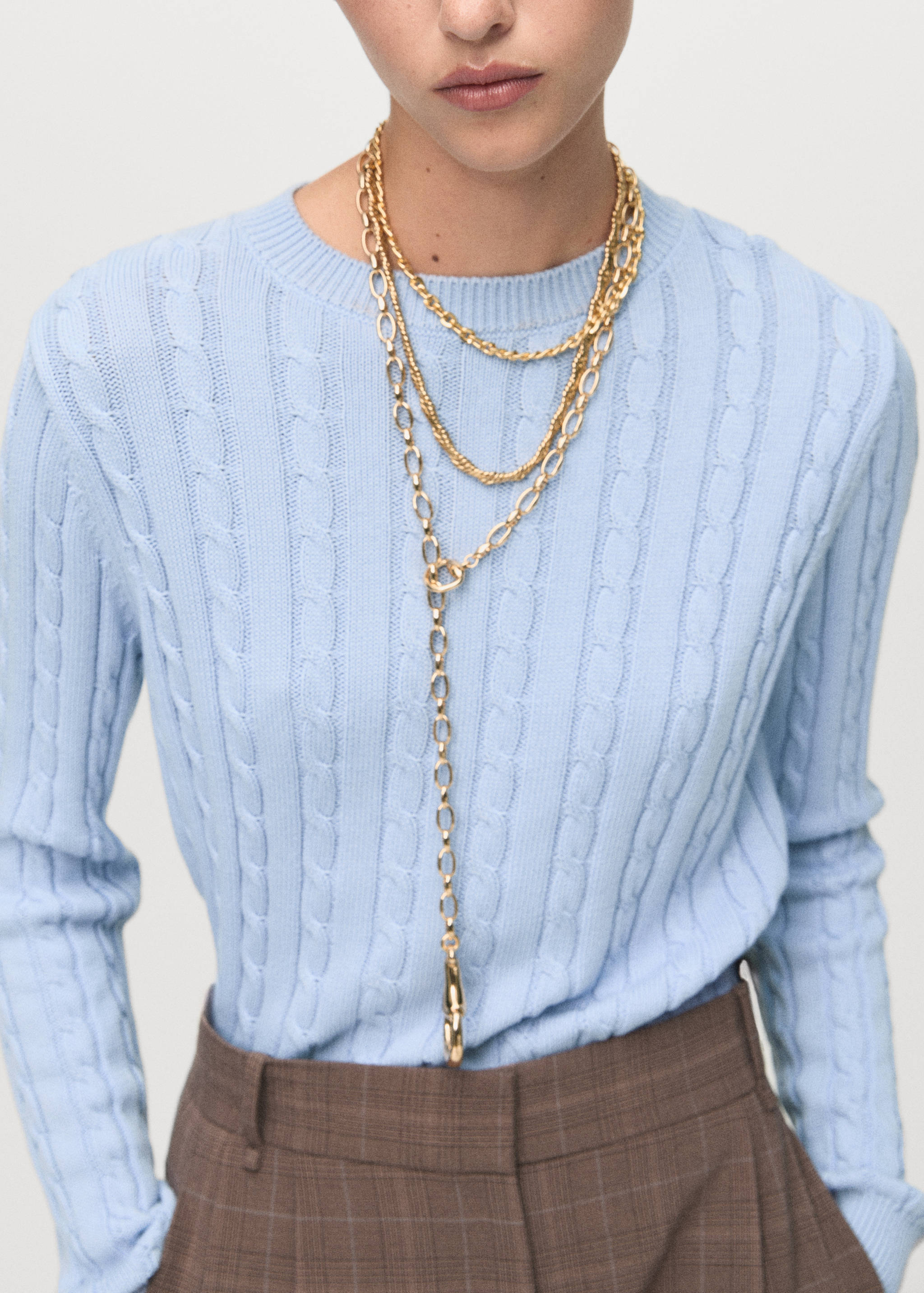 Camisola malha trançada - Pormenor do artigo 2