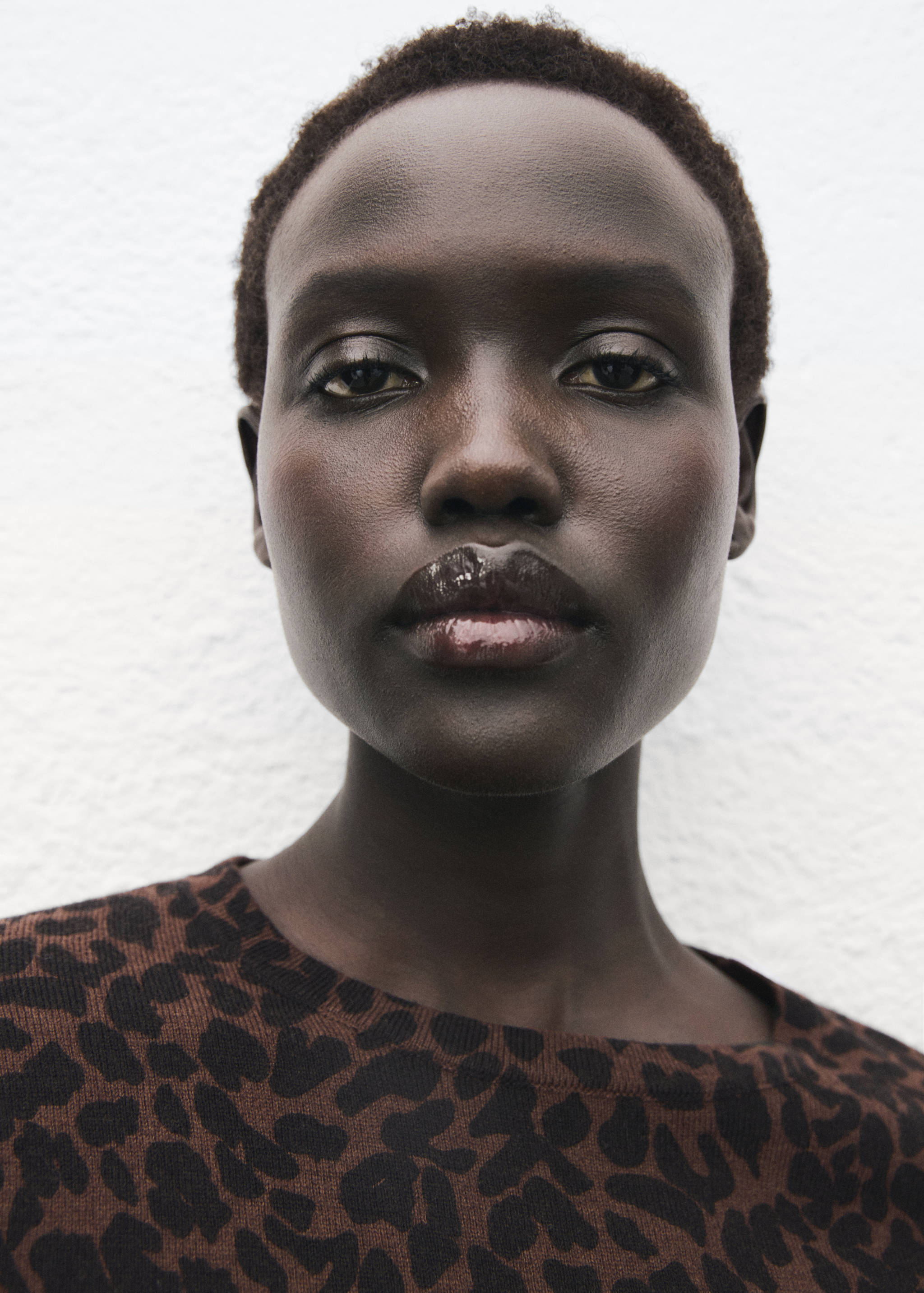 Ribbed leopard-print sweater - Details of the article 1