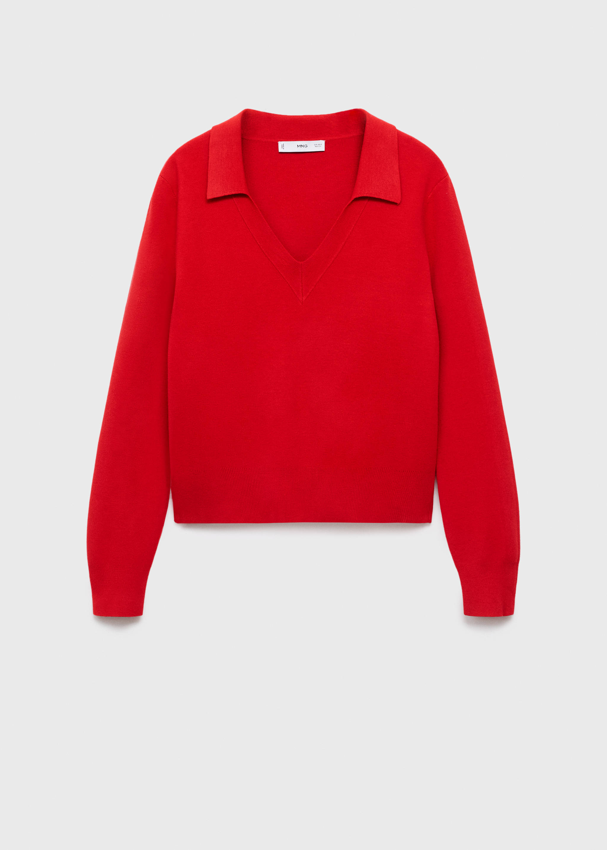 Fine-knit V-neck sweater - Article without model