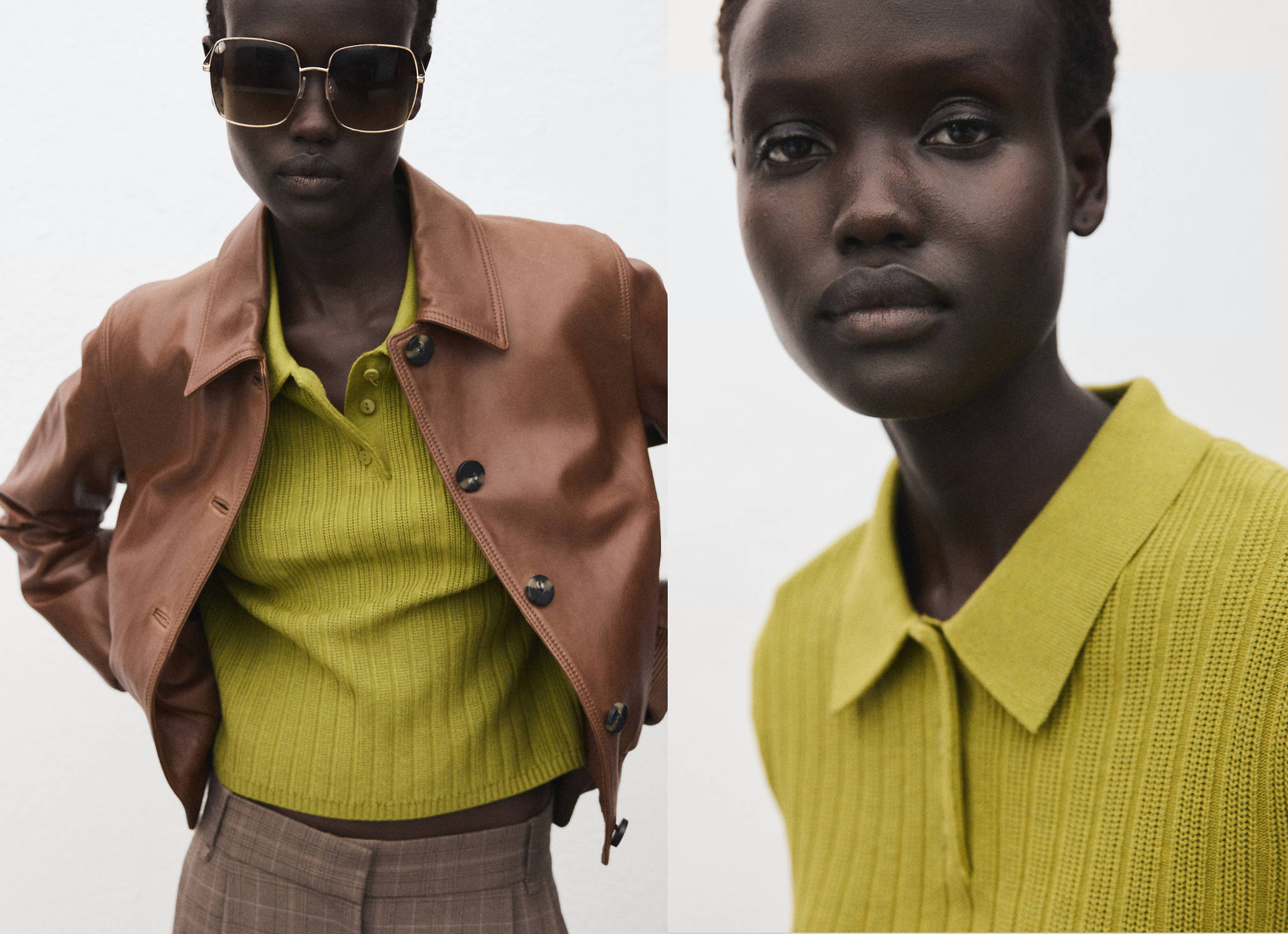 Polo-neck ribbed sweater - Panoramic plane