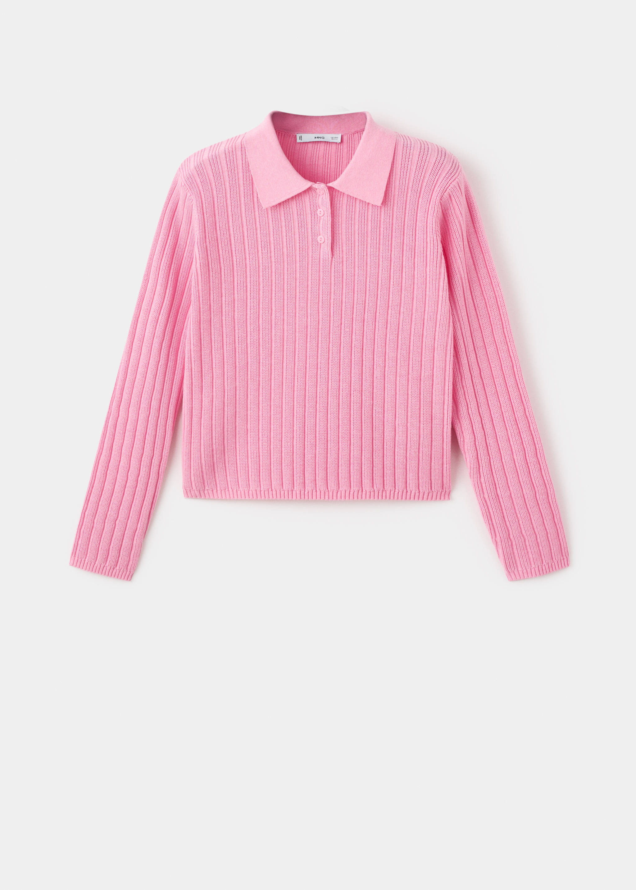 Polo-neck ribbed sweater - Article without model