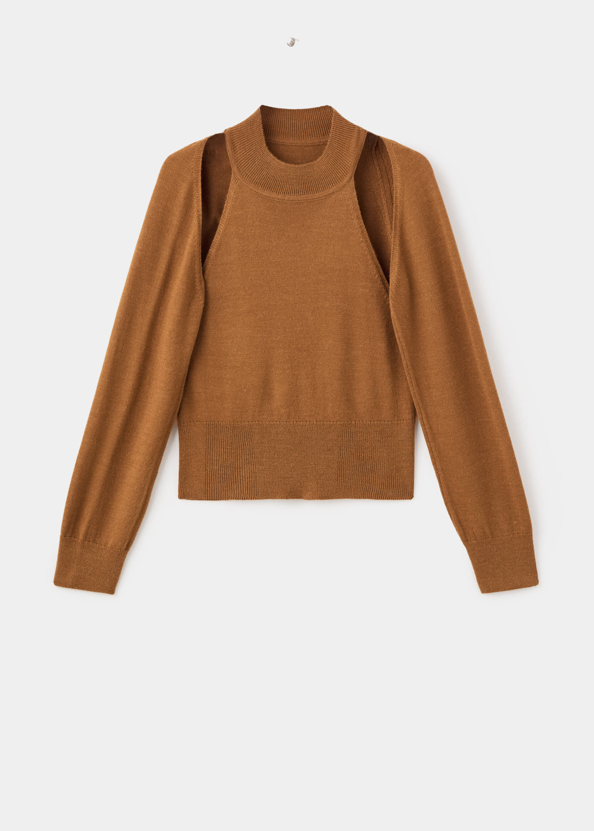 Sweater with cardigan-style detailing - Article without model