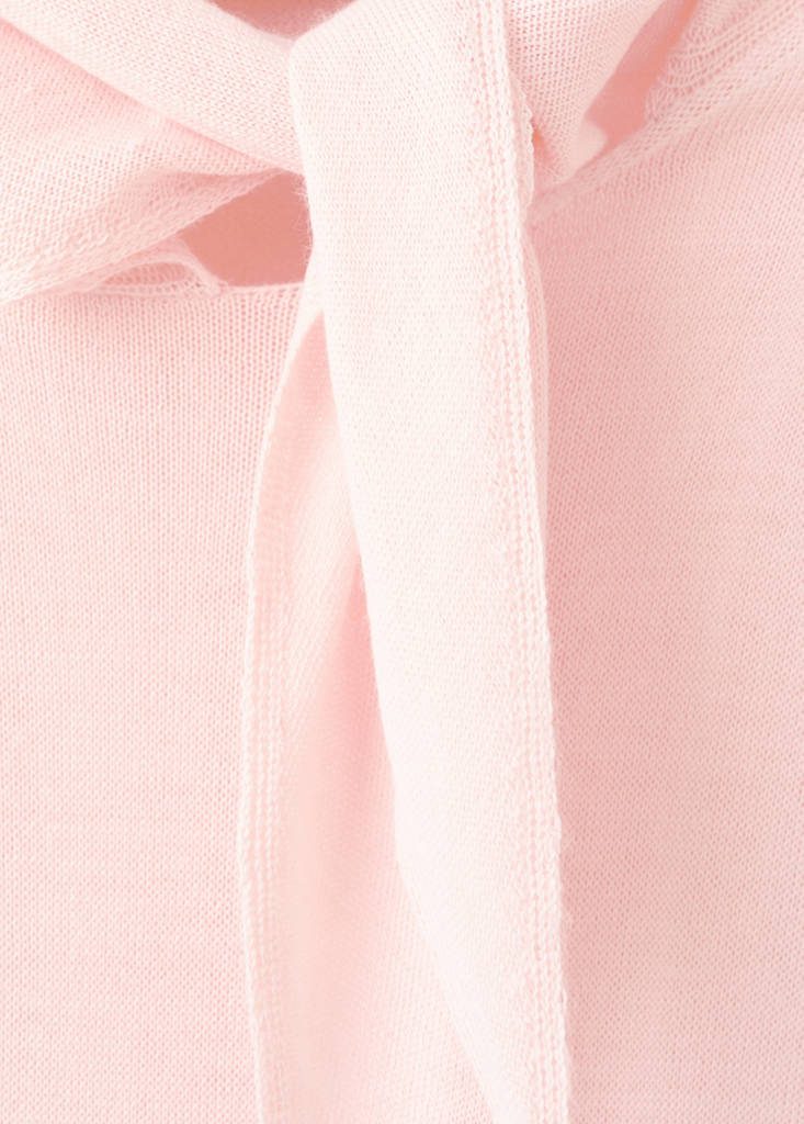 Turtleneck sweater with knot — Pastel Pink