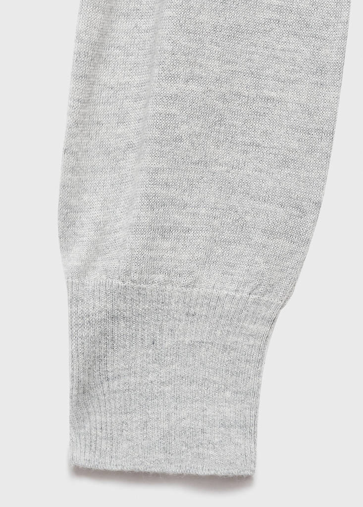 Turtleneck sweater with knot — Grey