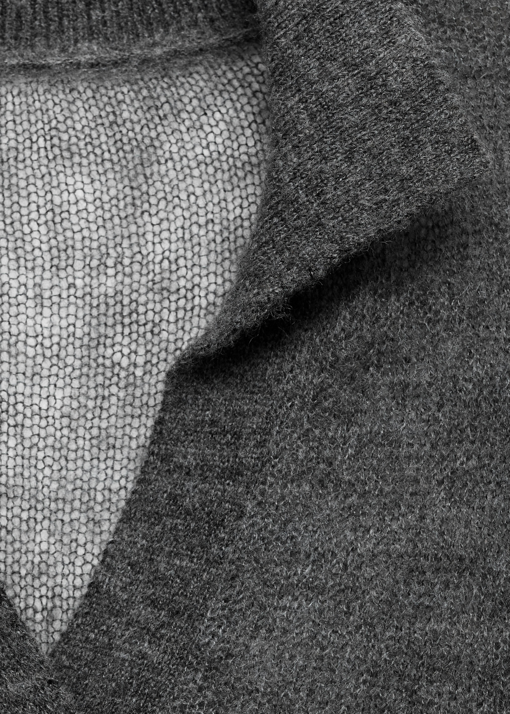 Svetr s košilovým límečkem poloprůhledný - Detail zboží 8