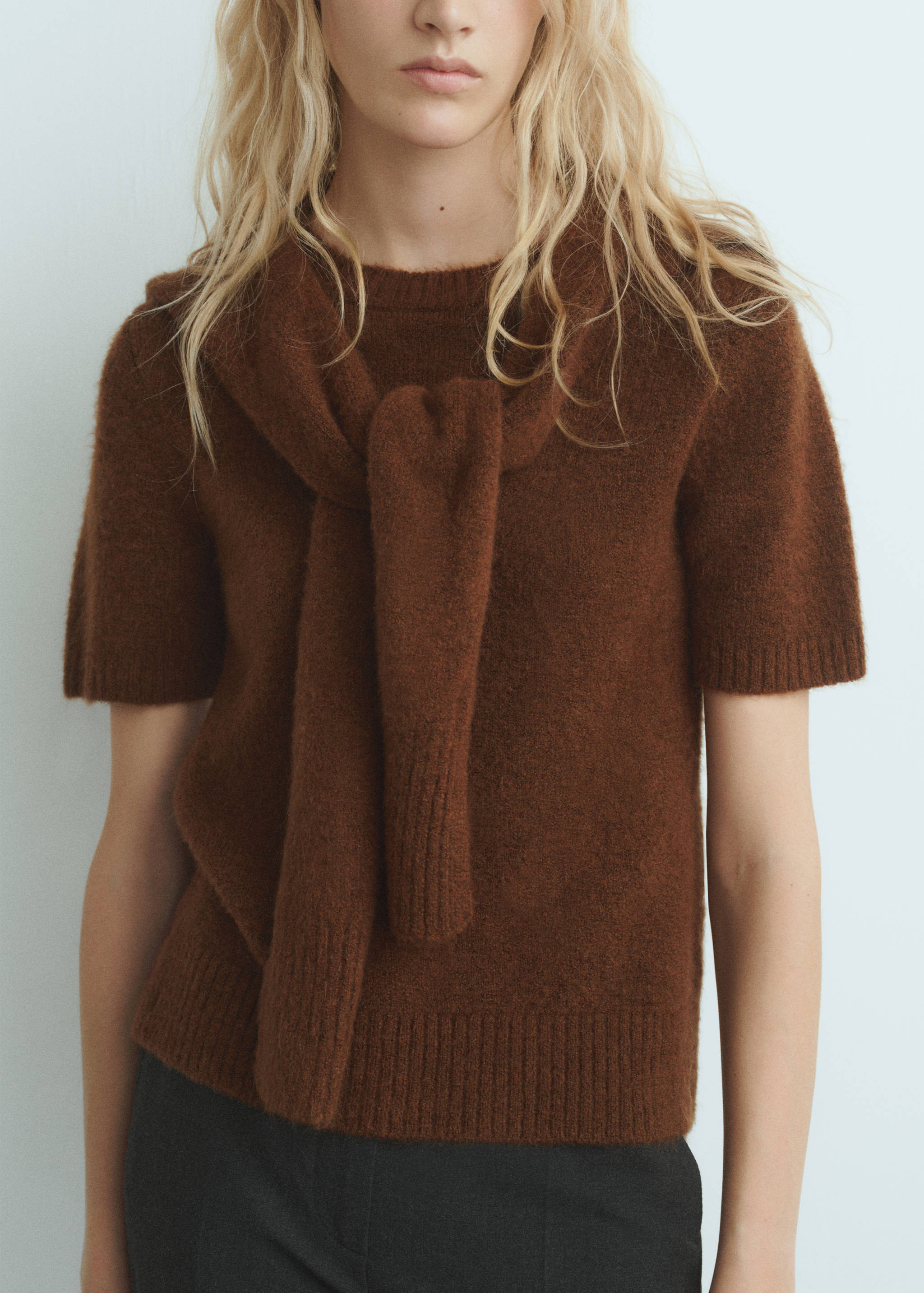 Pull manches courtes combiné - Plan moyen