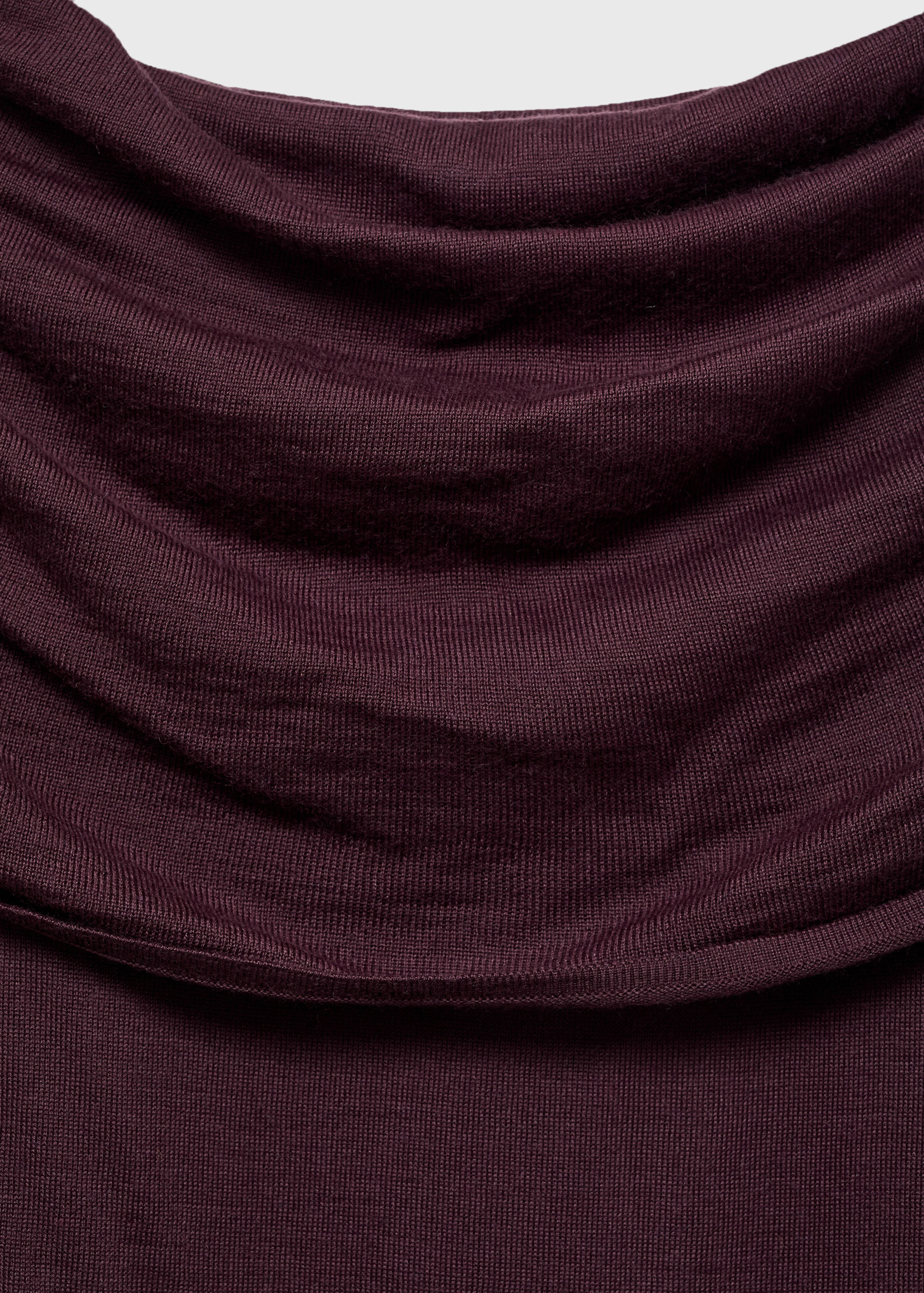 Fitted sweater with draped neckline - Details of the article 8