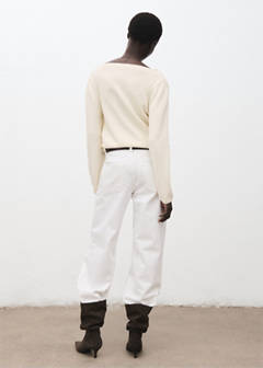 Draped-neck sweater — Ecru 3