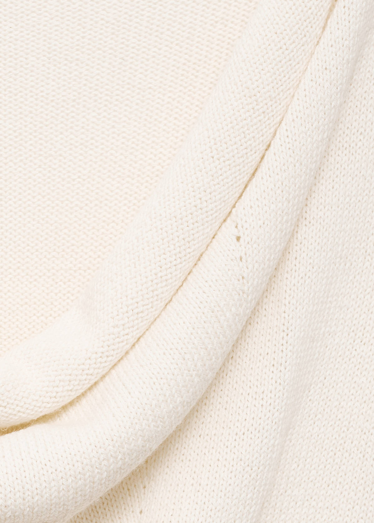 Draped-neck sweater — Ecru