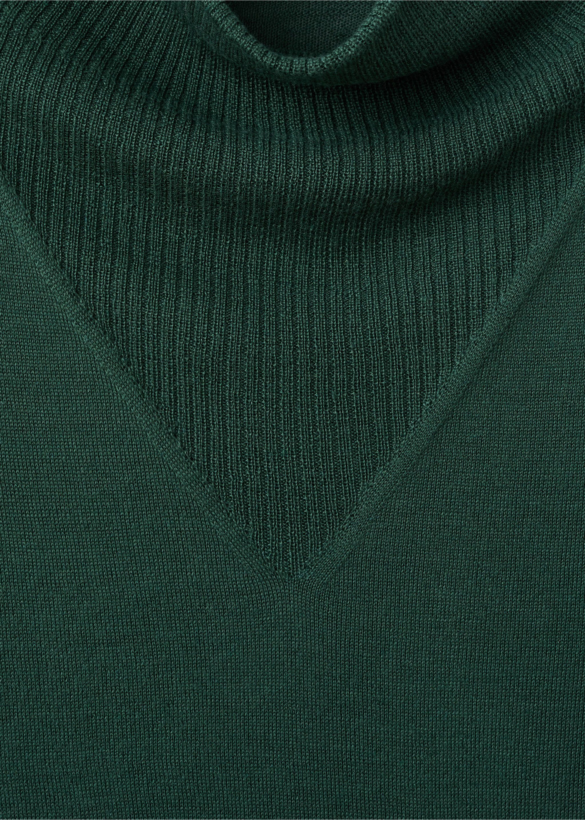 Pull maille col drapé - Détail de l'article 8, Vert foncé. Ref: 17005846-00.