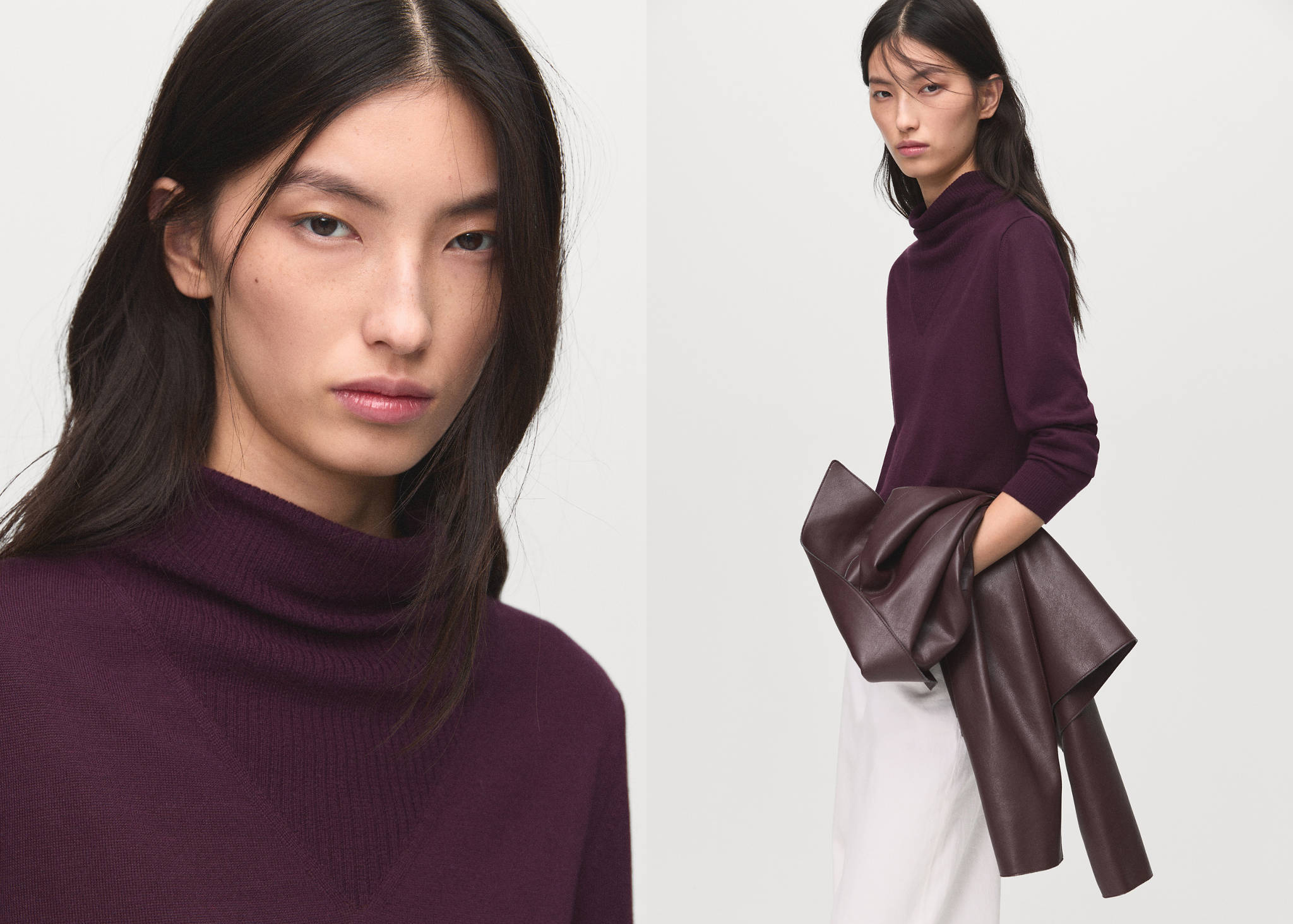Drape yaka triko kazak - Panoramik plan
