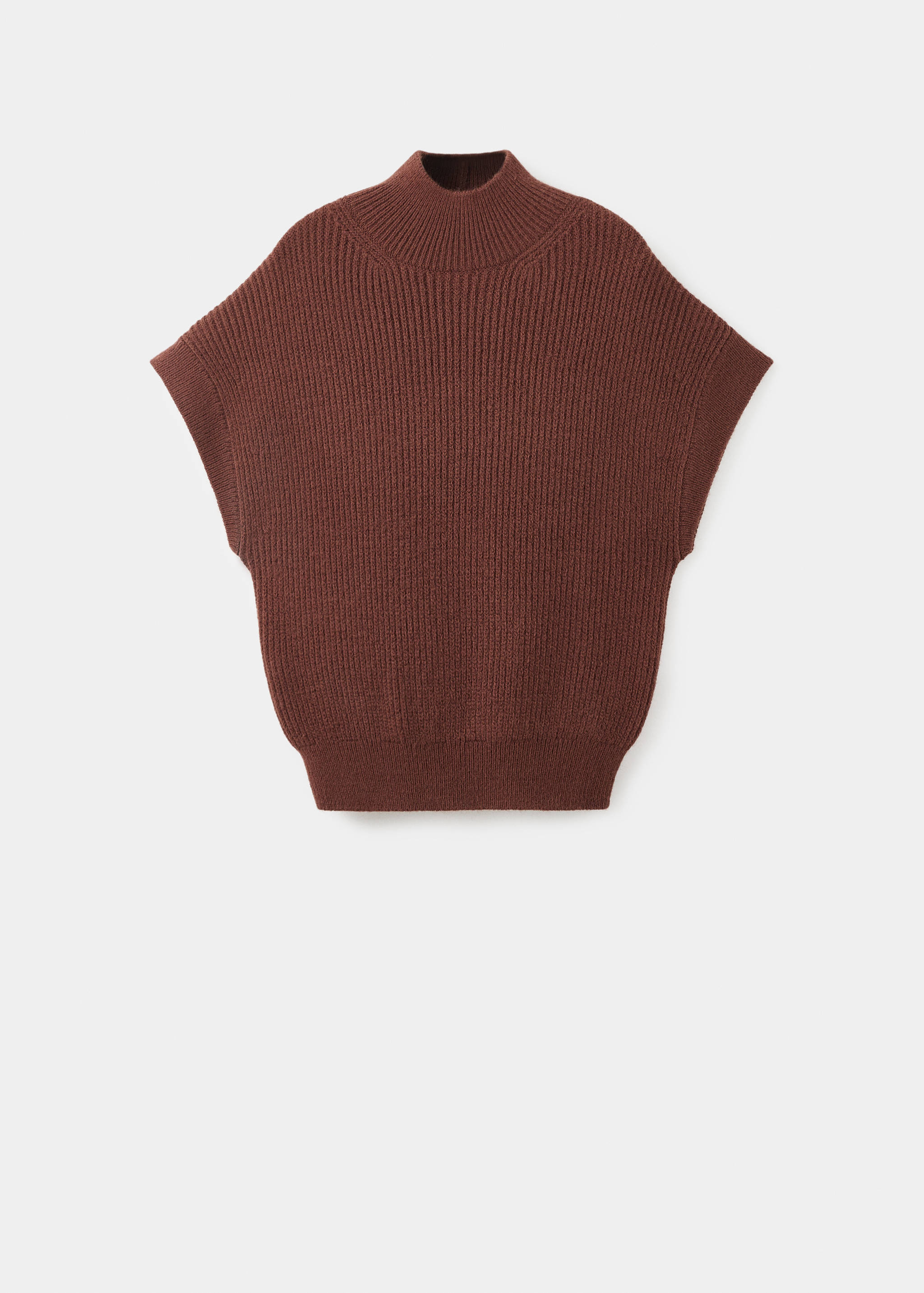 كنزة برقبة بيركنز وأكمام قصيرة - منتج دون نموذج