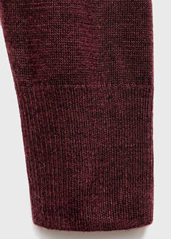 V-neck sweater with scarf — Wine 7