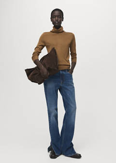 Wool-blend turtleneck sweater — Ochre 2