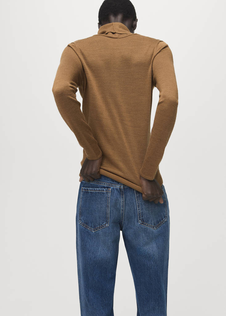 Wool-blend turtleneck sweater — Ochre