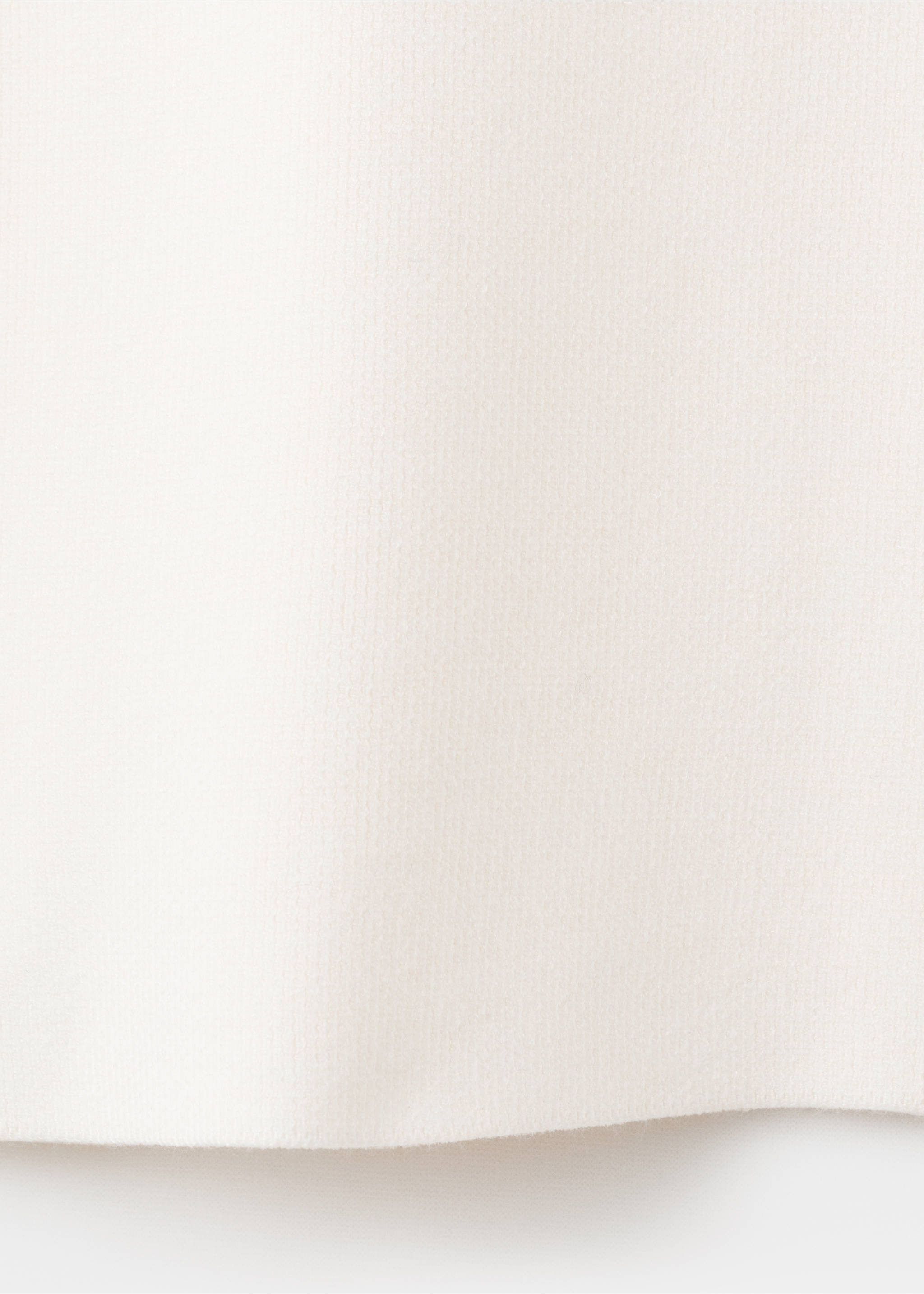 Short-sleeved turtleneck sweater - Details of the article 0, Ecru. Ref: 17005852-00.