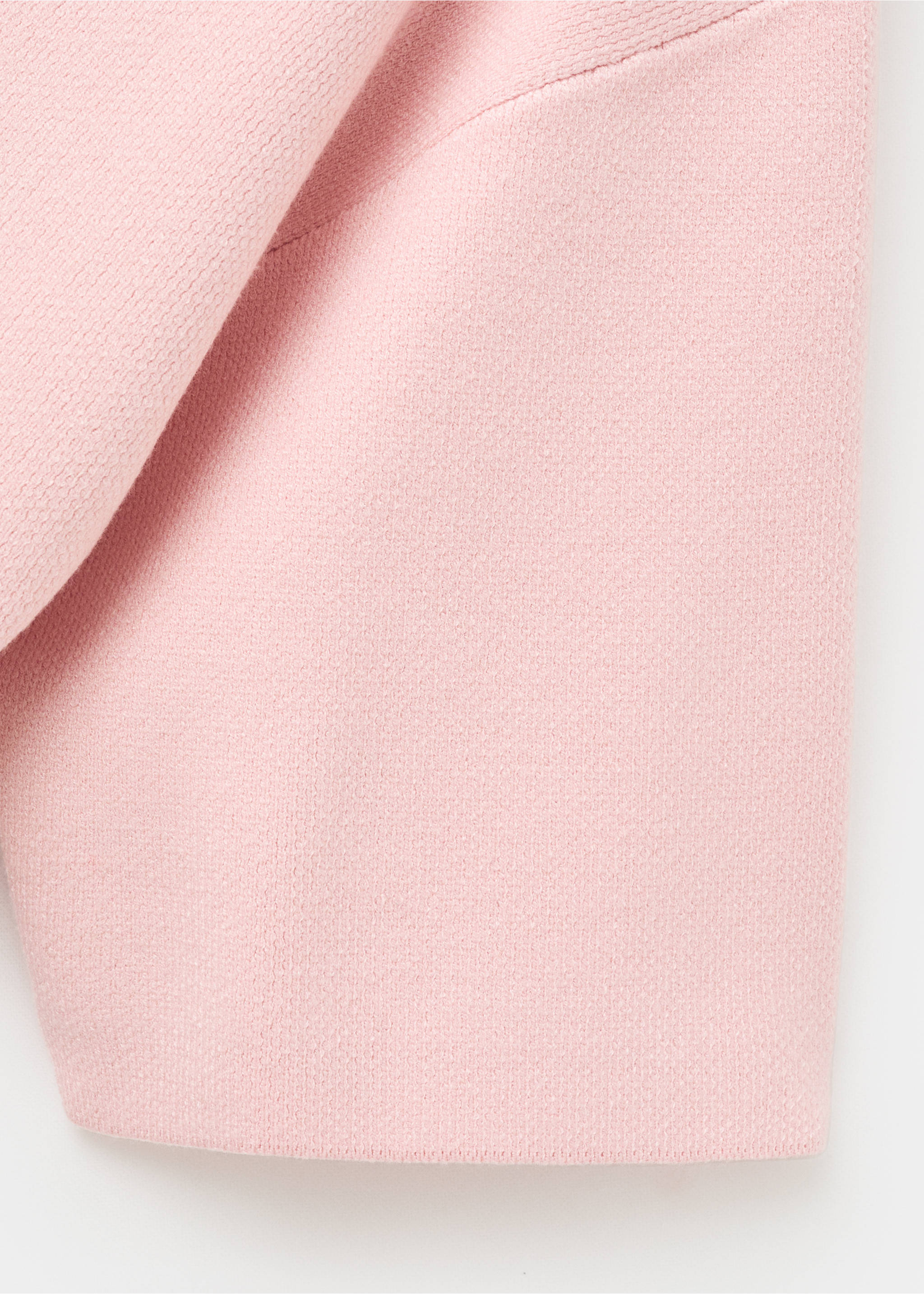 Short-sleeved turtleneck sweater - Details of the article 8, Pink. Ref: 17005852-00.