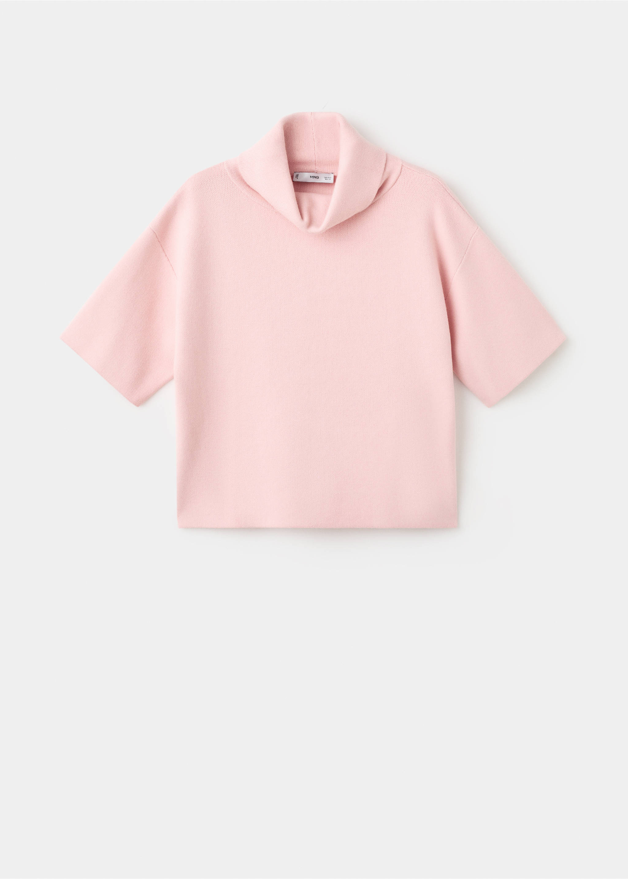 Short-sleeved turtleneck sweater - Article without model, Pink. Ref: 17005852-00.
