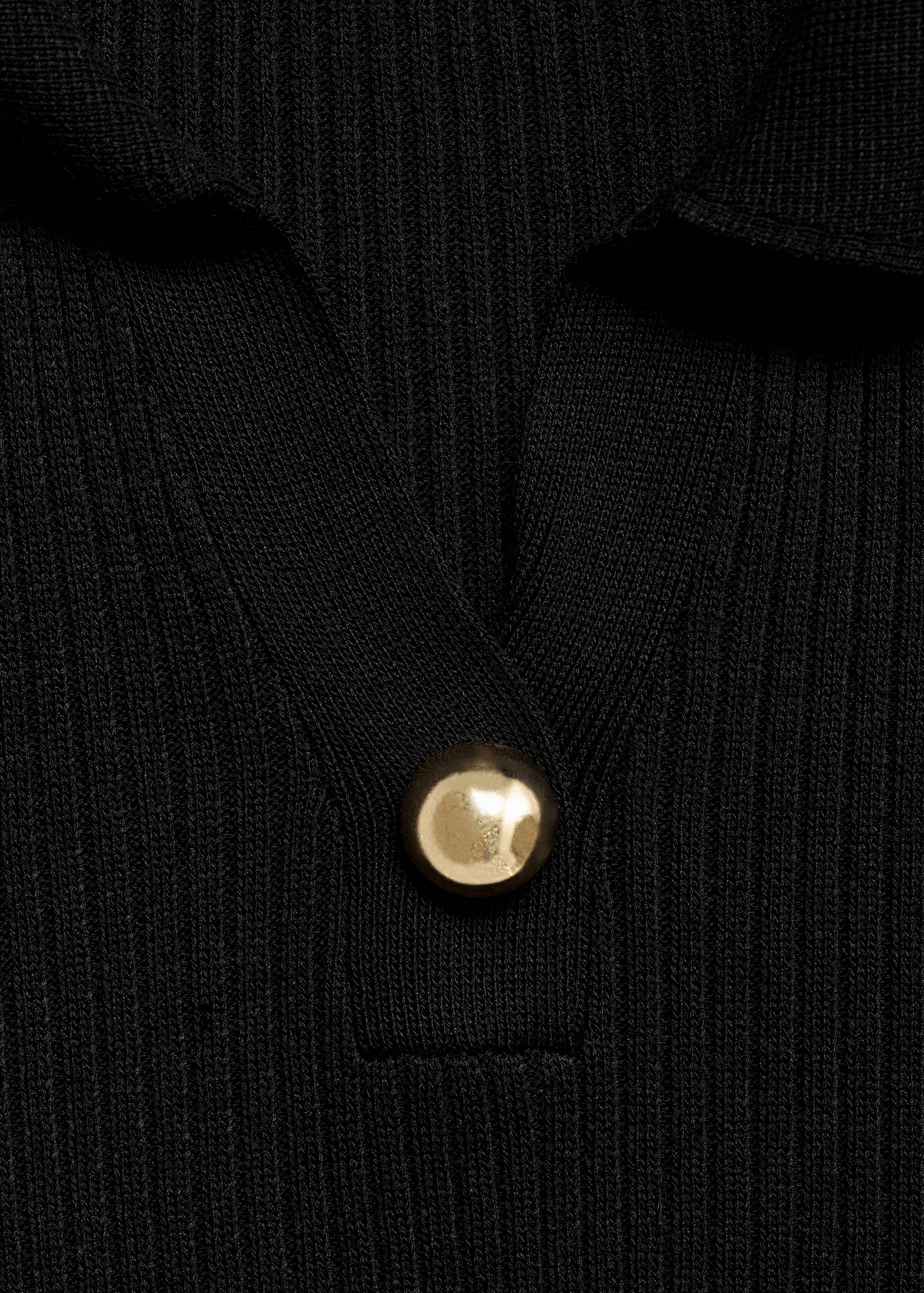 珠宝扣罗纹开衫 - null