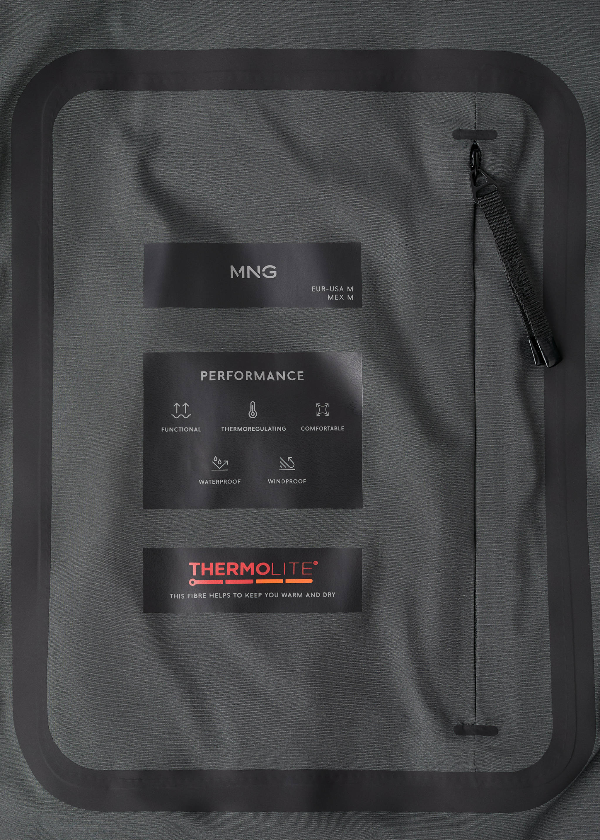 Veste format compact imperméable rembourrage Thermolite® - Détail de l'article 5, Vert foncé. Ref: 17005970-00.